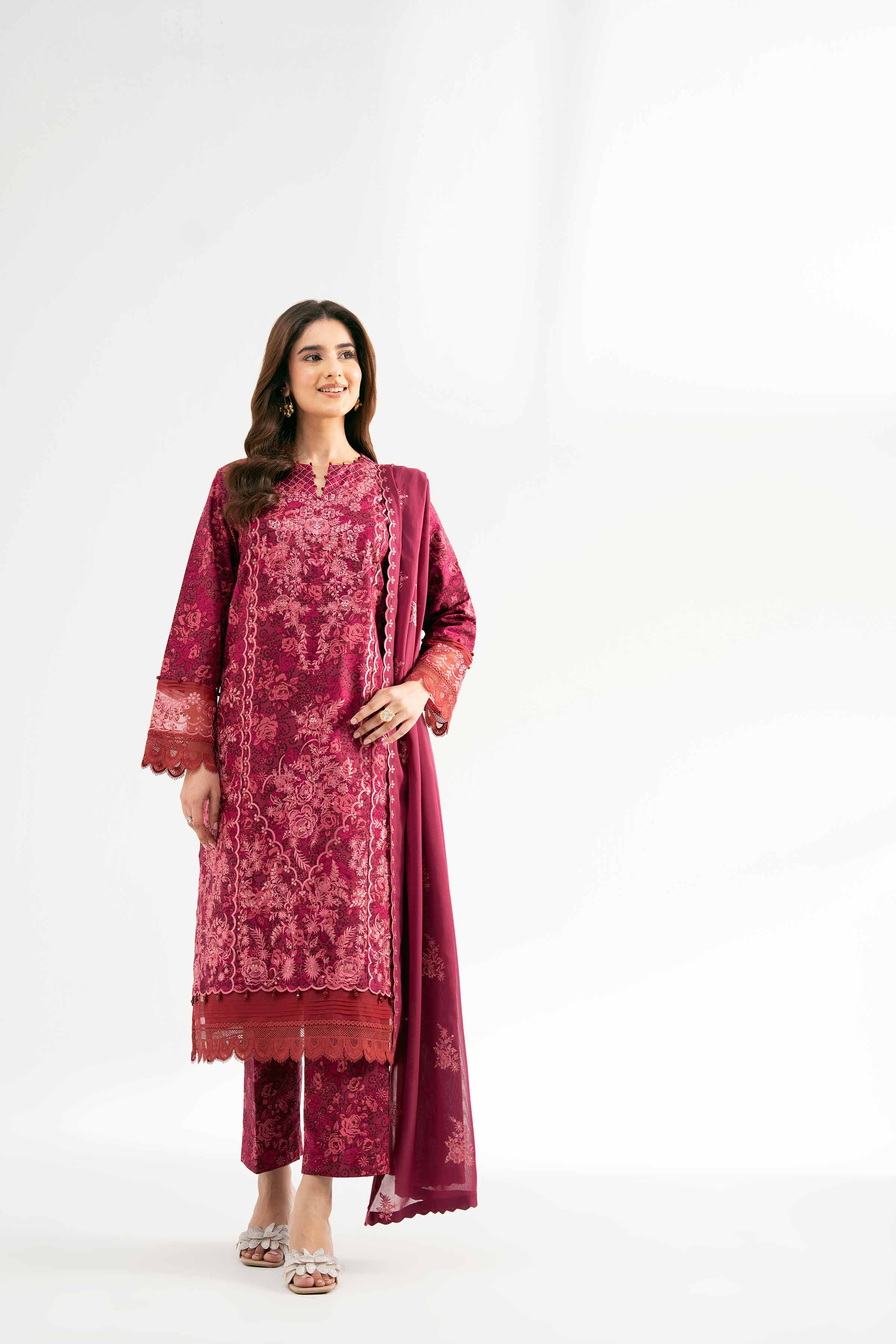 3 Piece - Printed Embroidered Suit - 42501870 for Women - Unstitched Collection | Nishat | Shop Online