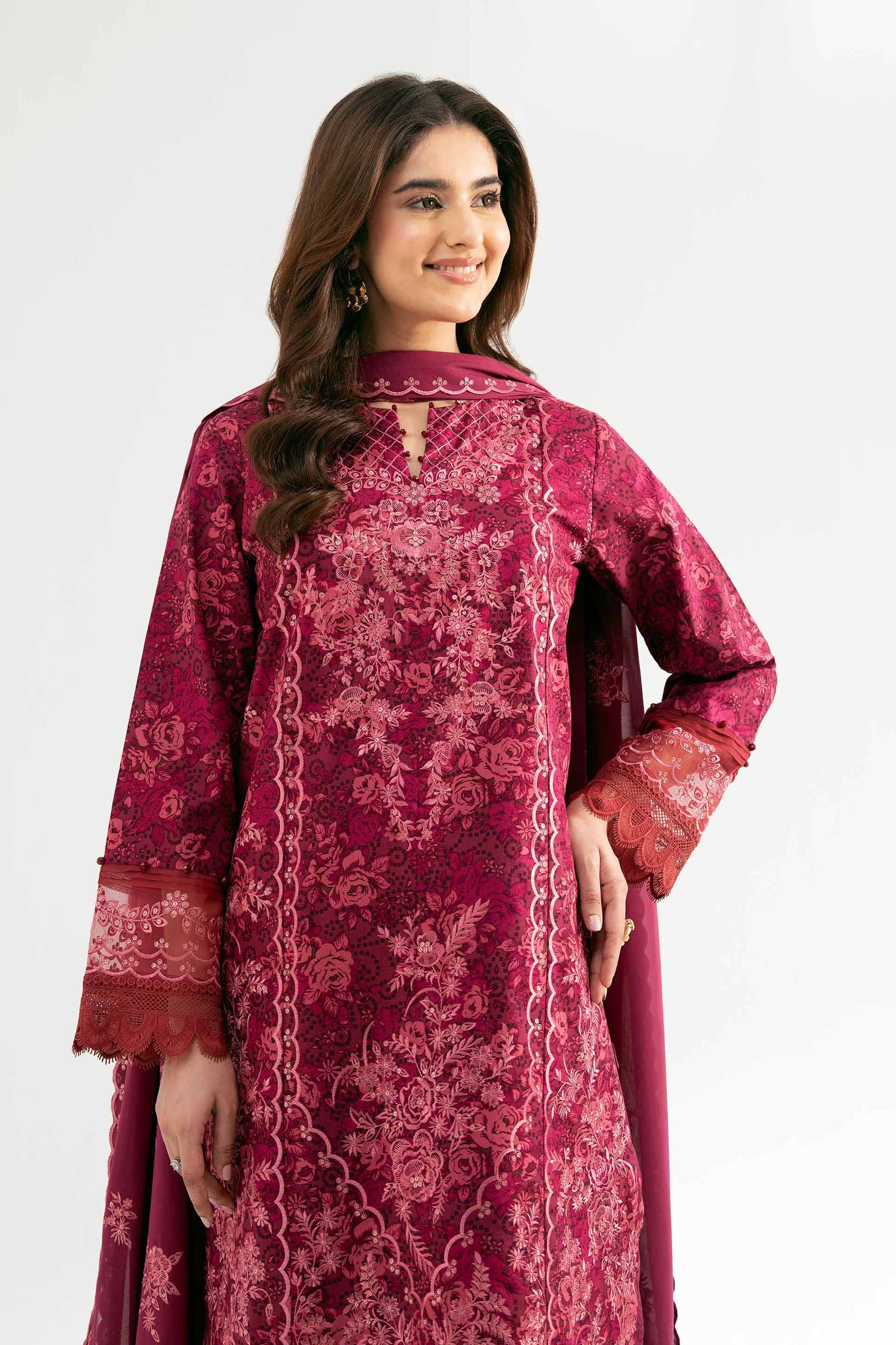 3 Piece - Printed Embroidered Suit - 42501870 for Women - Unstitched Collection | Nishat | Shop Online