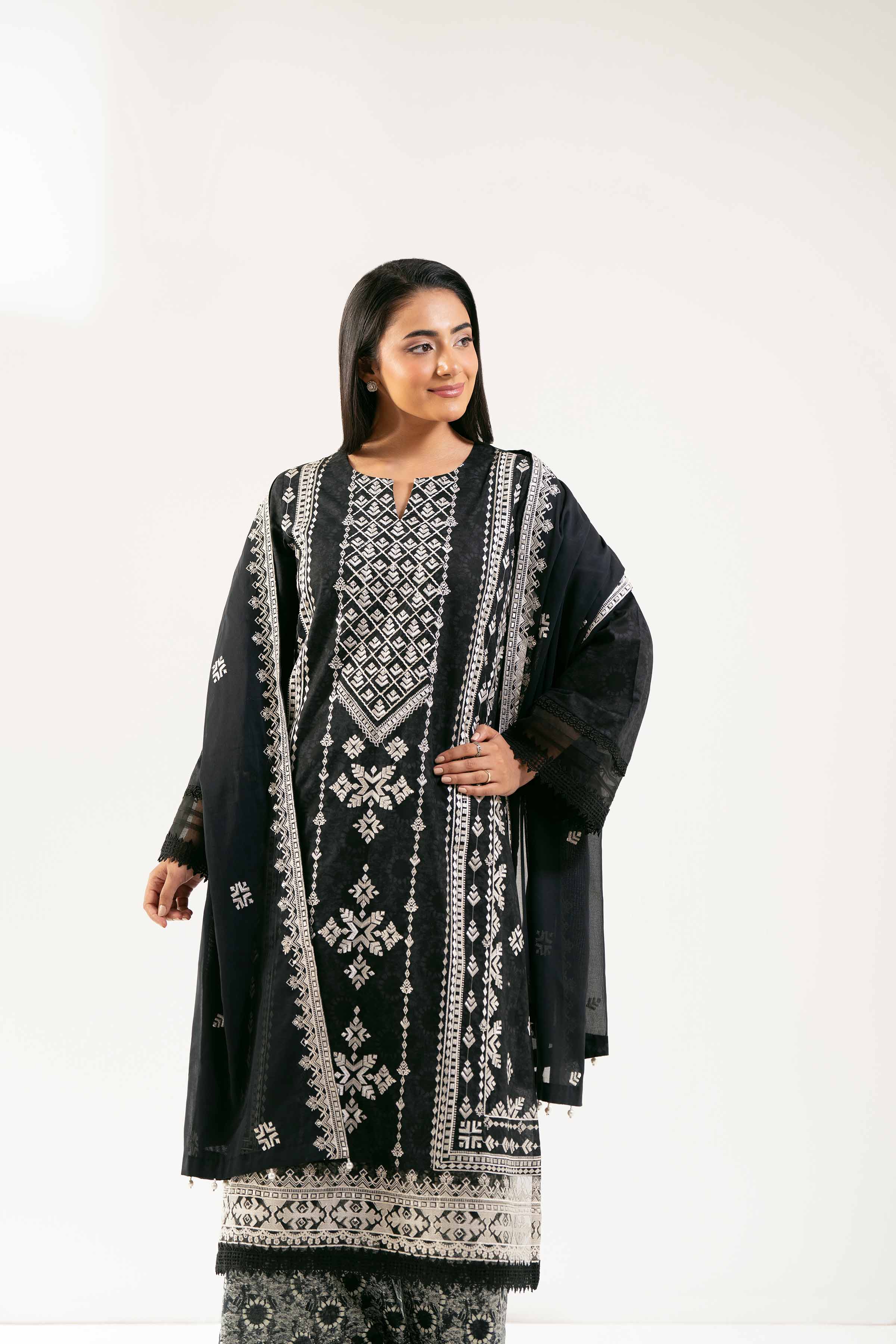 3 Piece - Printed Embroidered Suit - 42501872 for Women - Unstitched Collection | Nishat | Shop Online