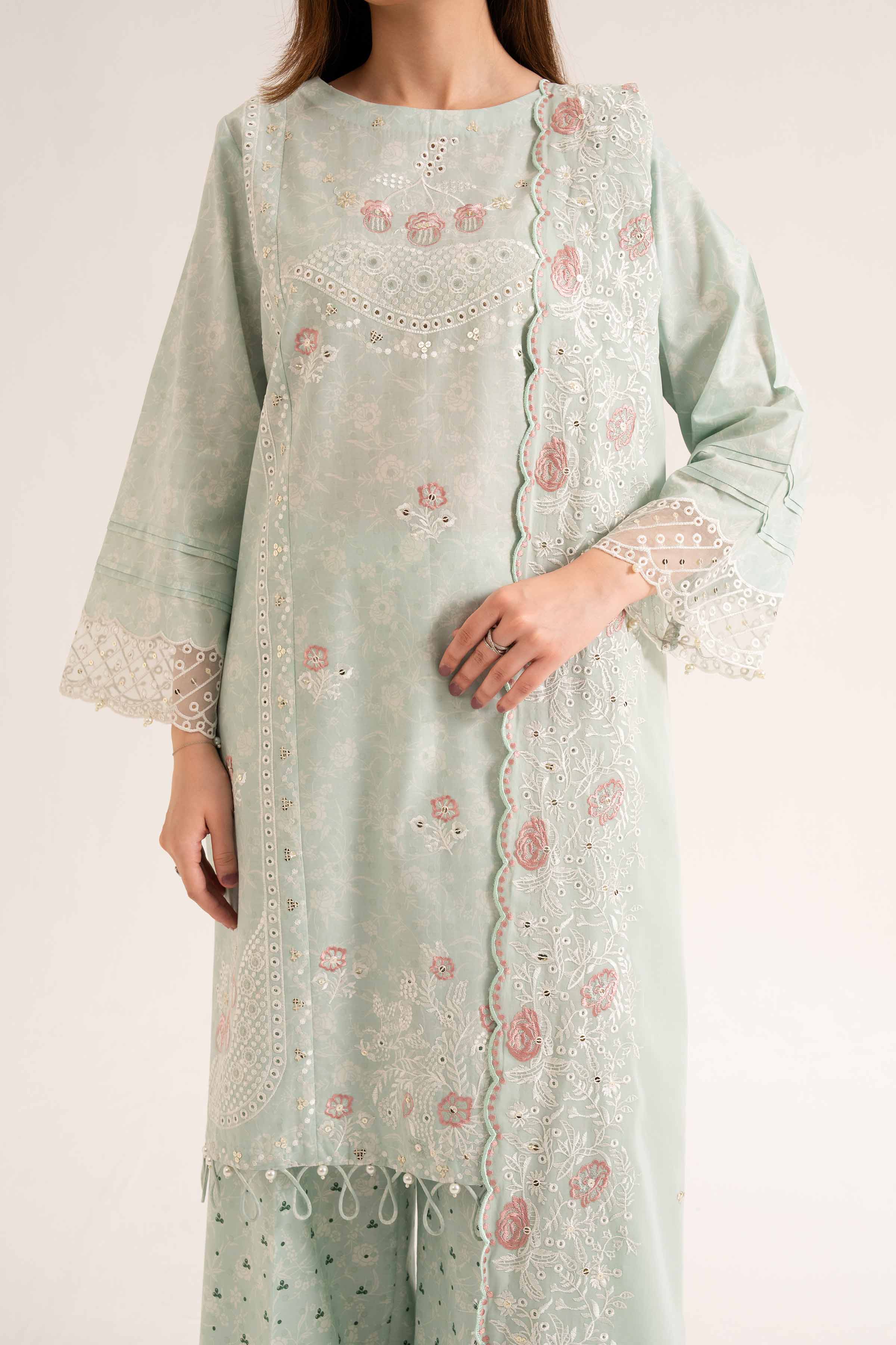 3 Piece - Printed Embroidered Suit - 42501873 for Women - Unstitched Collection | Nishat | Shop Online