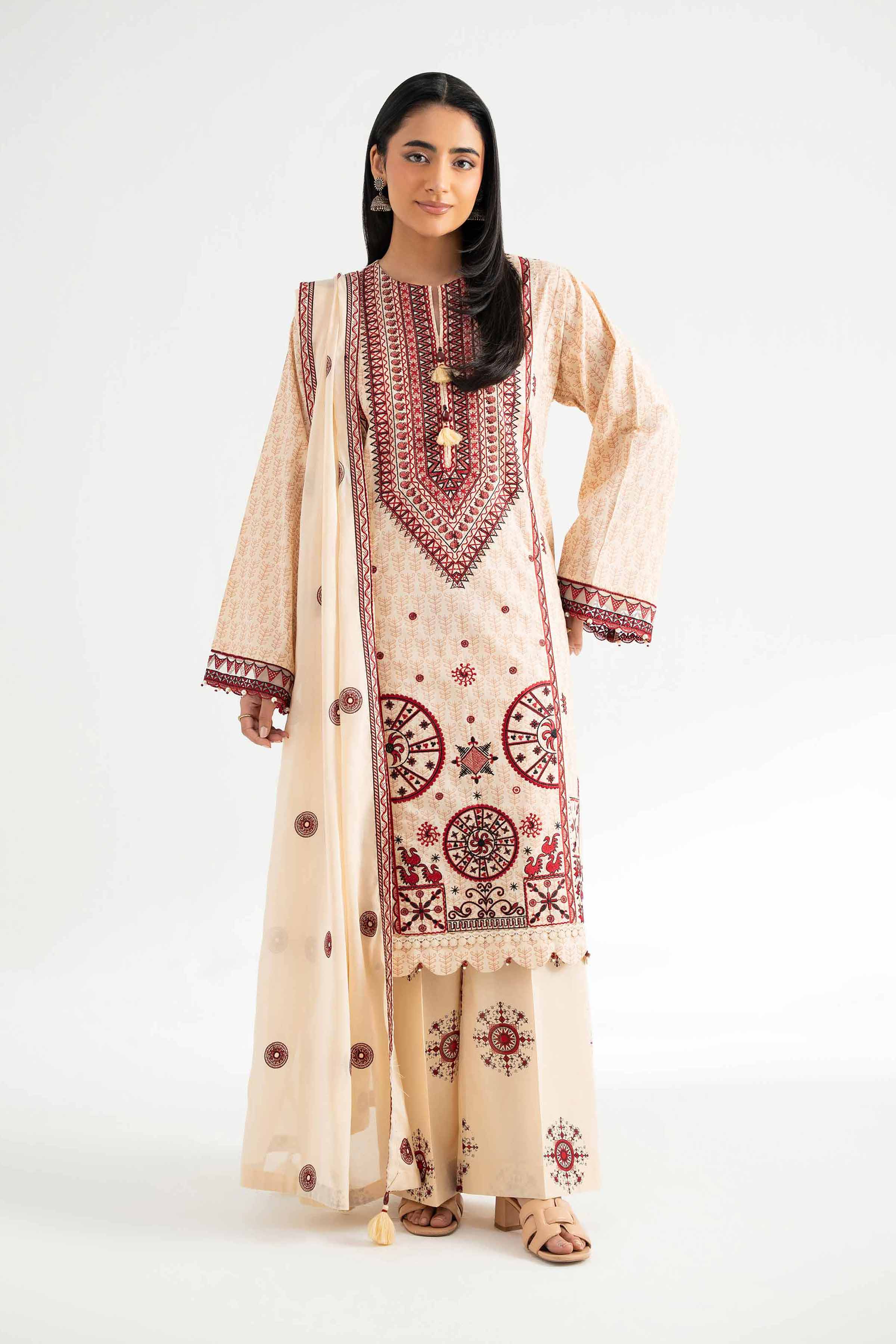 3 Piece - Printed Embroidered Suit - 42501874 for Women - Unstitched Collection | Nishat | Shop Online