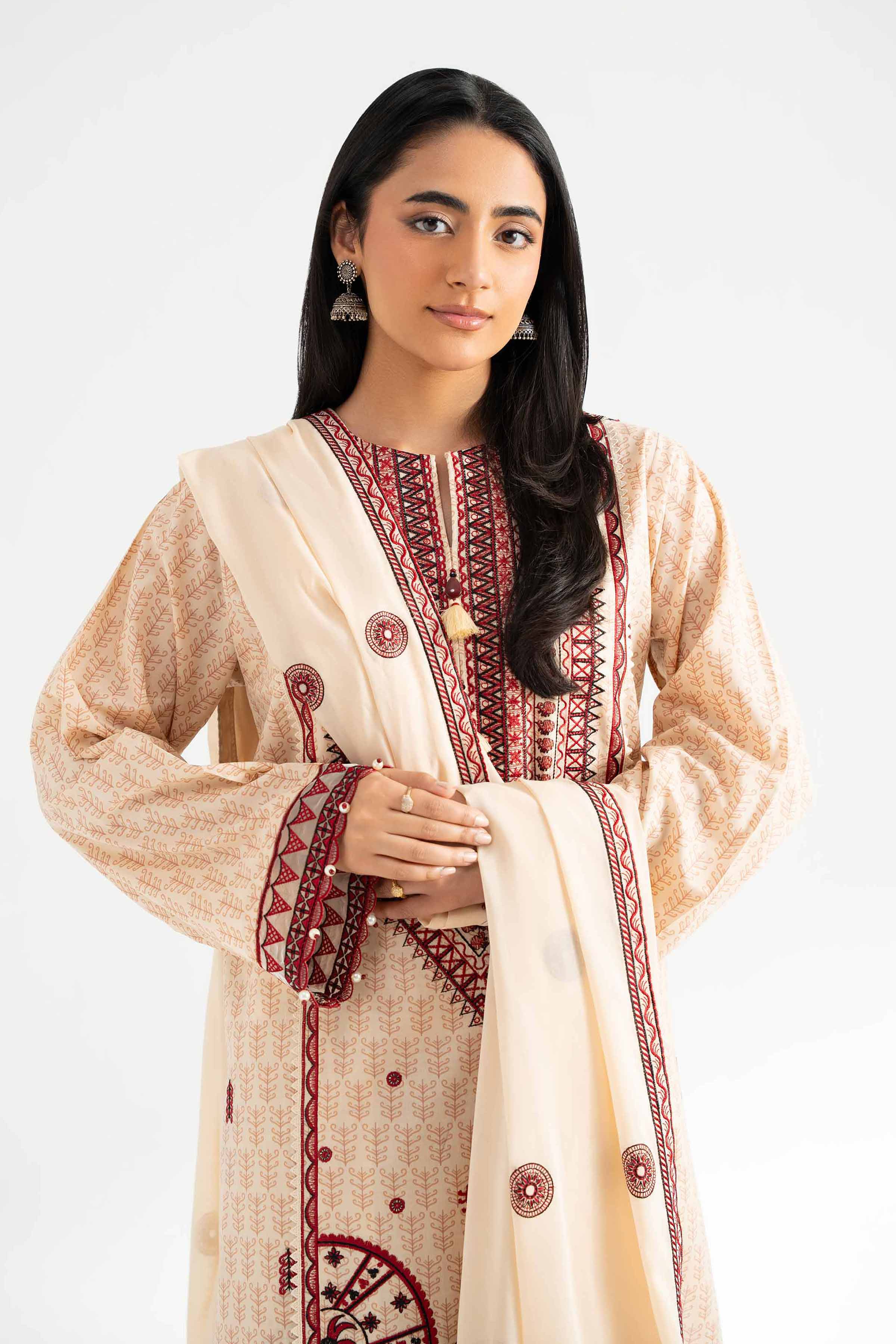 3 Piece - Printed Embroidered Suit - 42501874 for Women - Unstitched Collection | Nishat | Shop Online