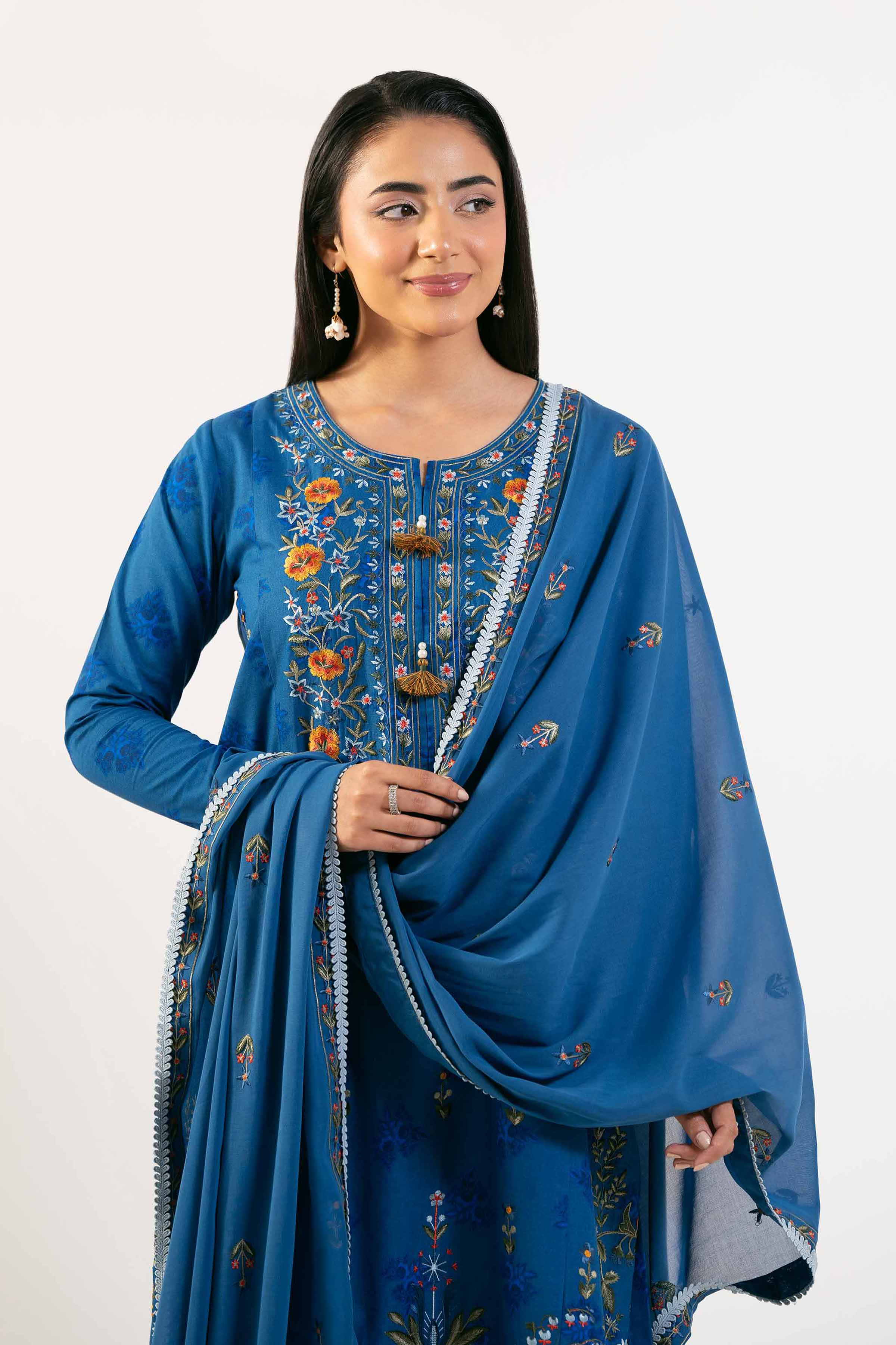 3 Piece - Printed Embroidered Suit - 42501876 for Women - Unstitched Collection | Nishat | Shop Online