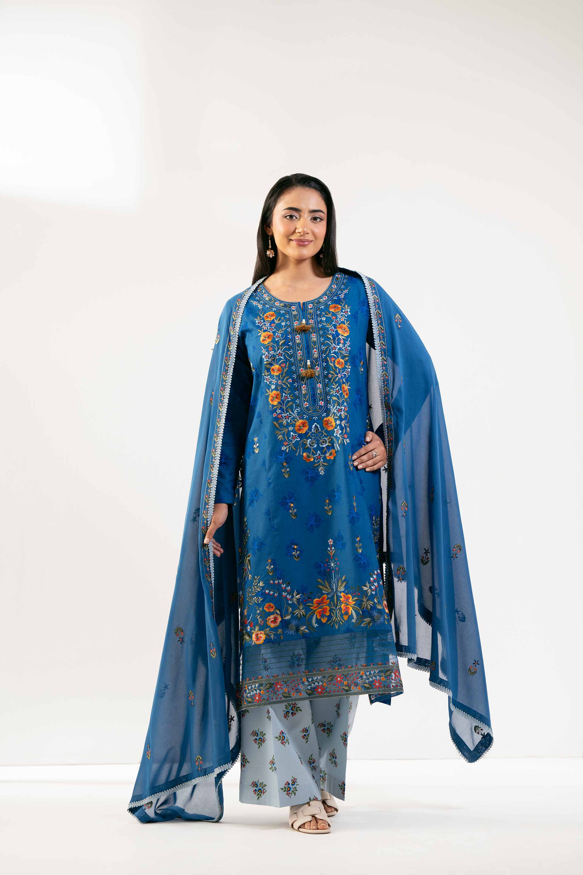 3 Piece - Printed Embroidered Suit - 42501876 for Women - Unstitched Collection | Nishat | Shop Online