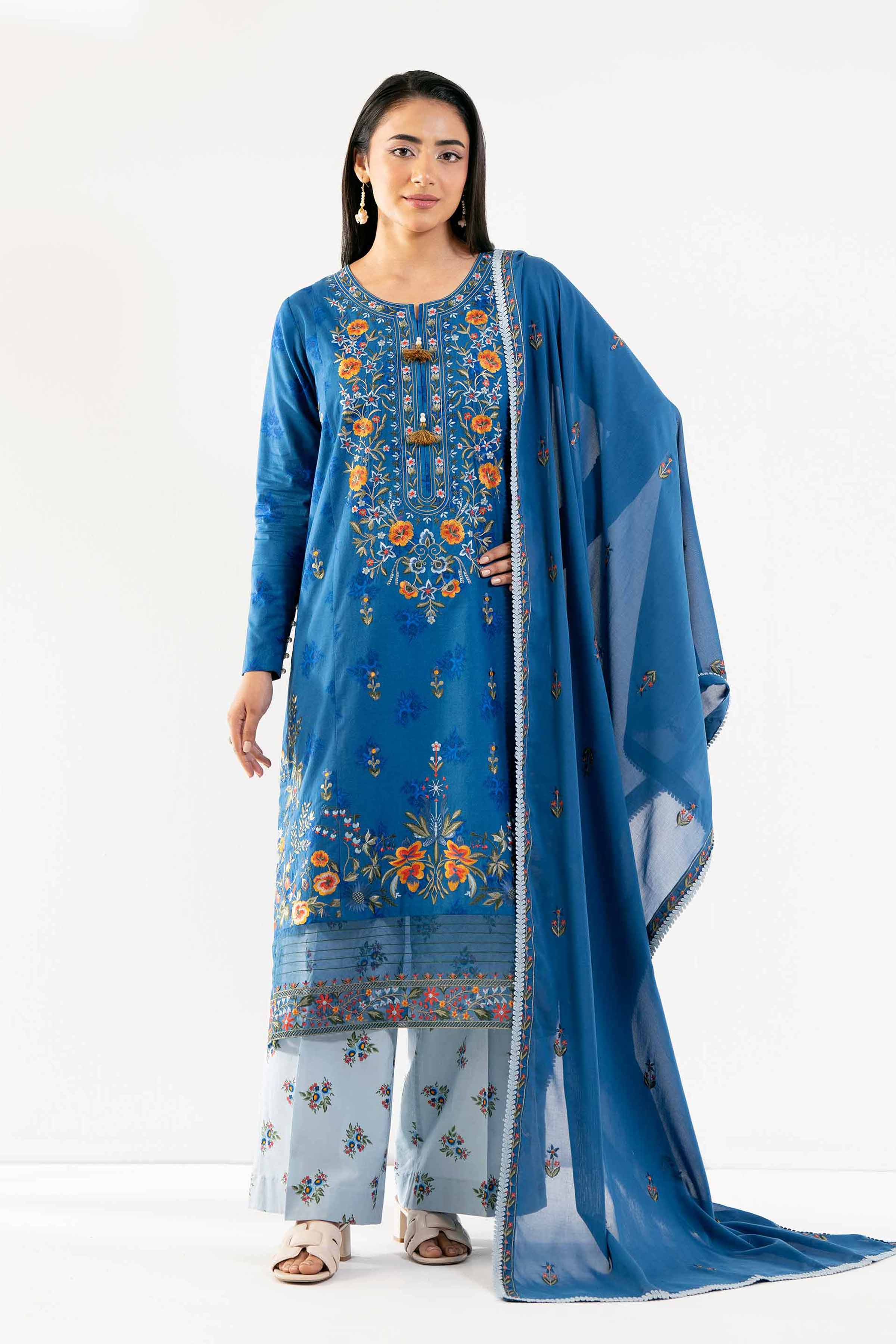 3 Piece - Printed Embroidered Suit - 42501876 for Women - Unstitched Collection | Nishat | Shop Online
