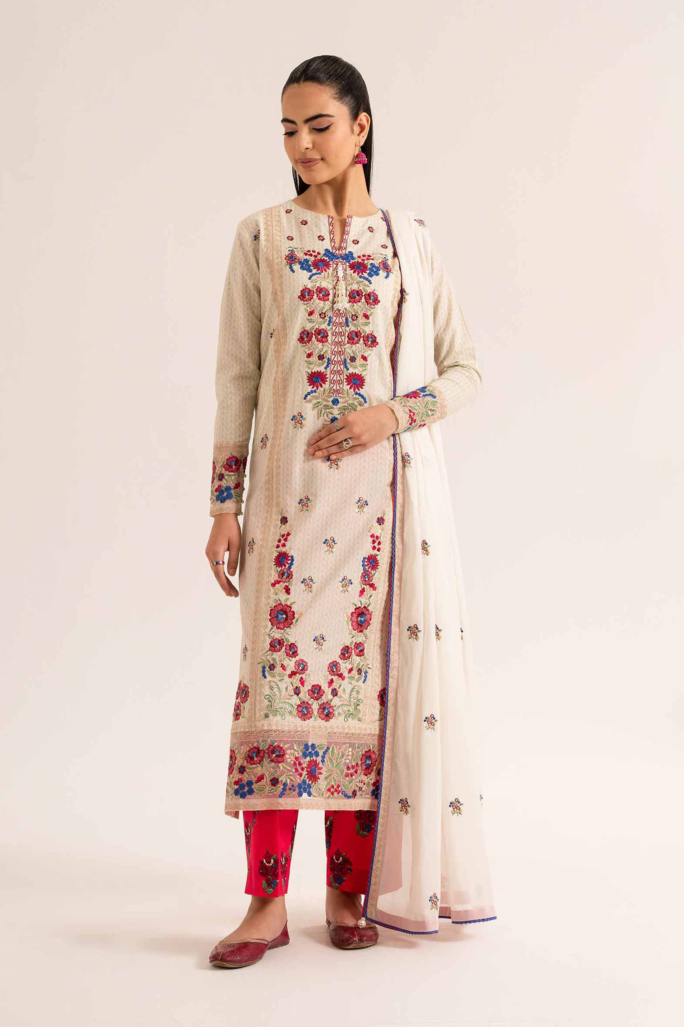 3 Piece - Printed Embroidered Suit - 42501877 for Women - Unstitched Collection | Nishat | Shop Online