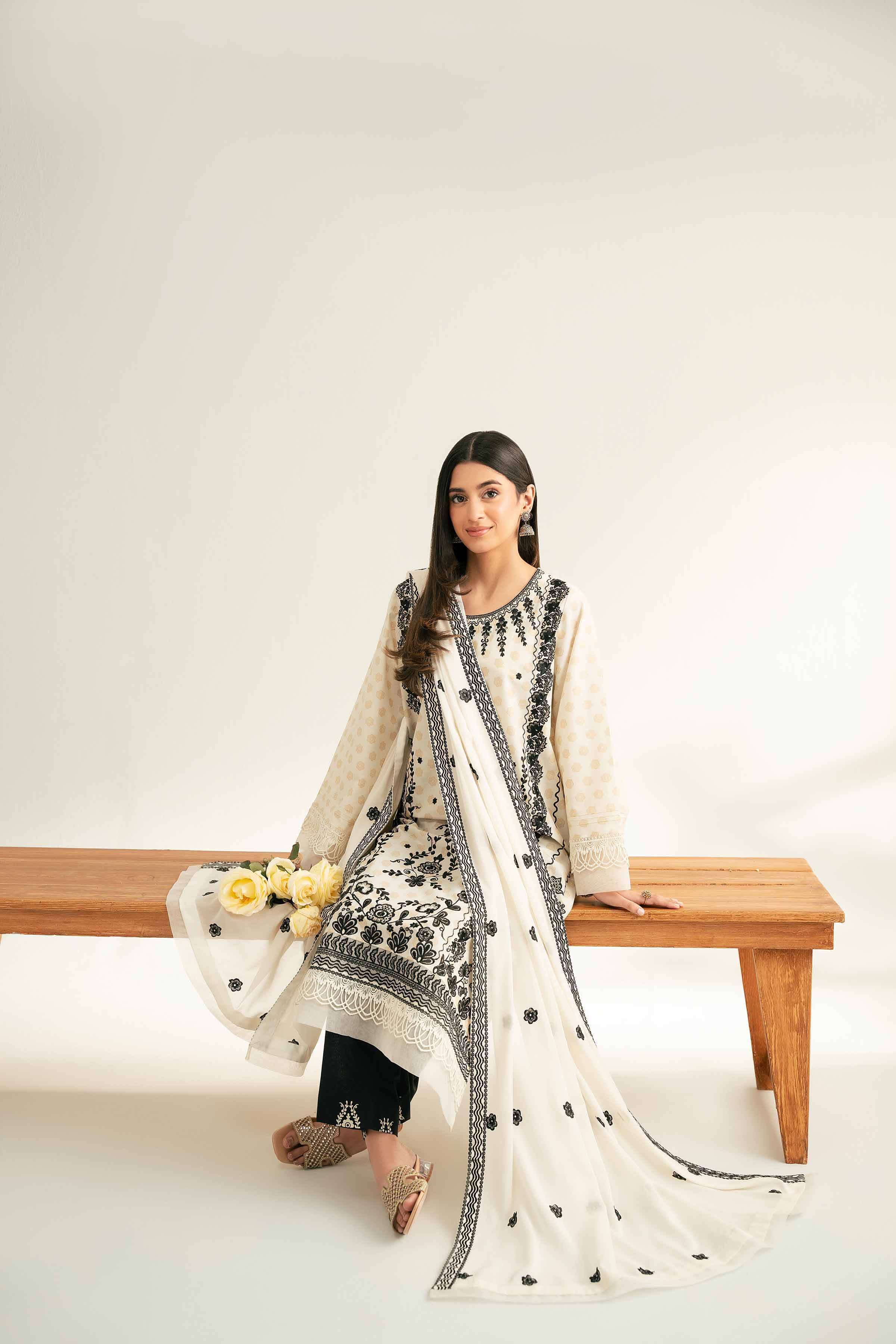3 Piece - Printed Embroidered Suit - 42501878 for Women - Unstitched Collection | Nishat | Shop Online