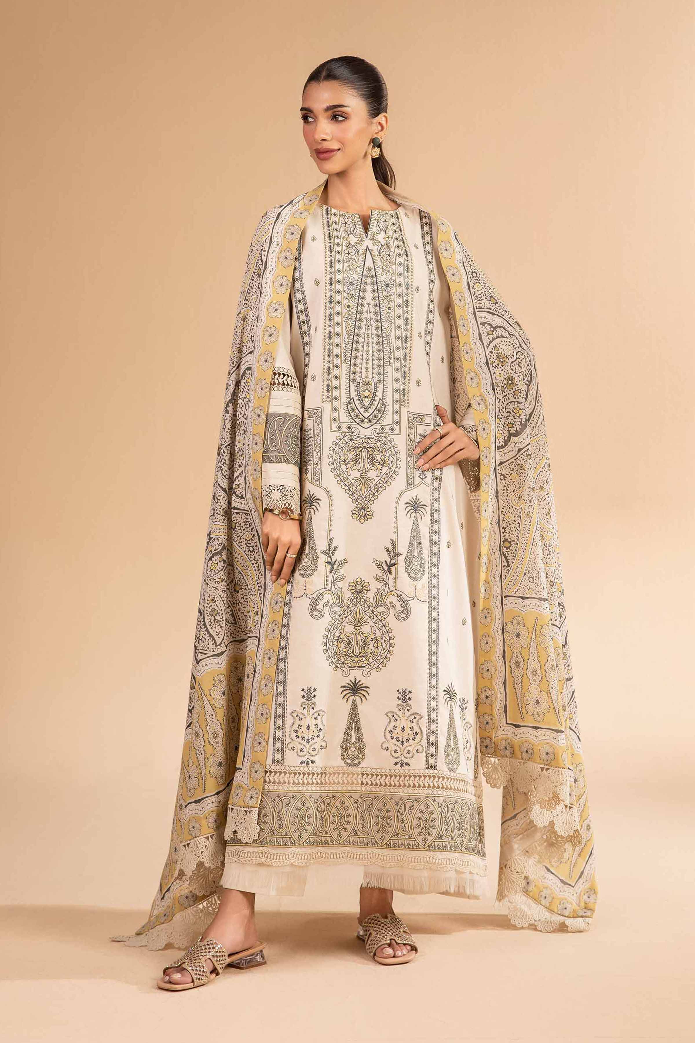 3 Piece - Digital Printed Embroidered Suit - 42501879 for Women - Unstitched Collection | Nishat | Shop Online