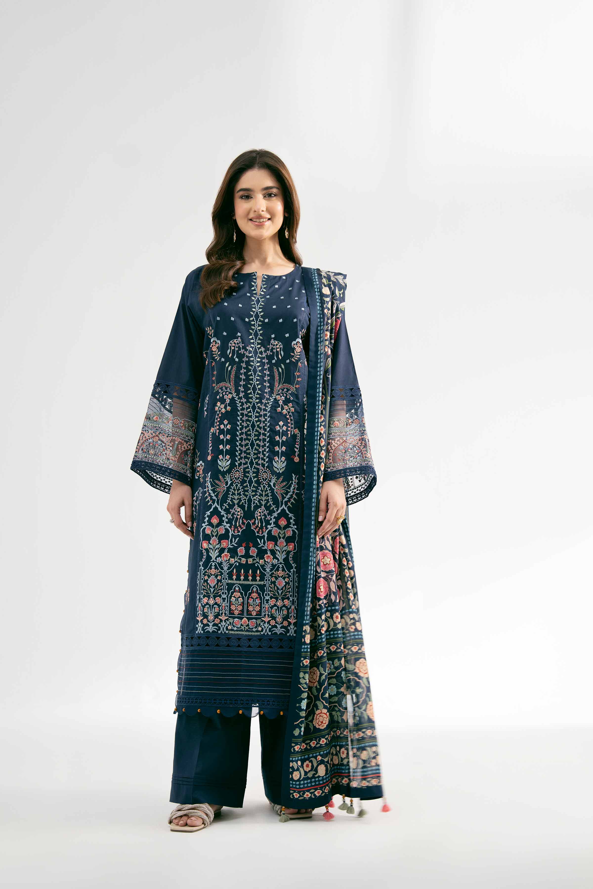 3 Piece - Digital Printed Embroidered Suit - 42501882 for Women - Unstitched Collection | Nishat | Shop Online