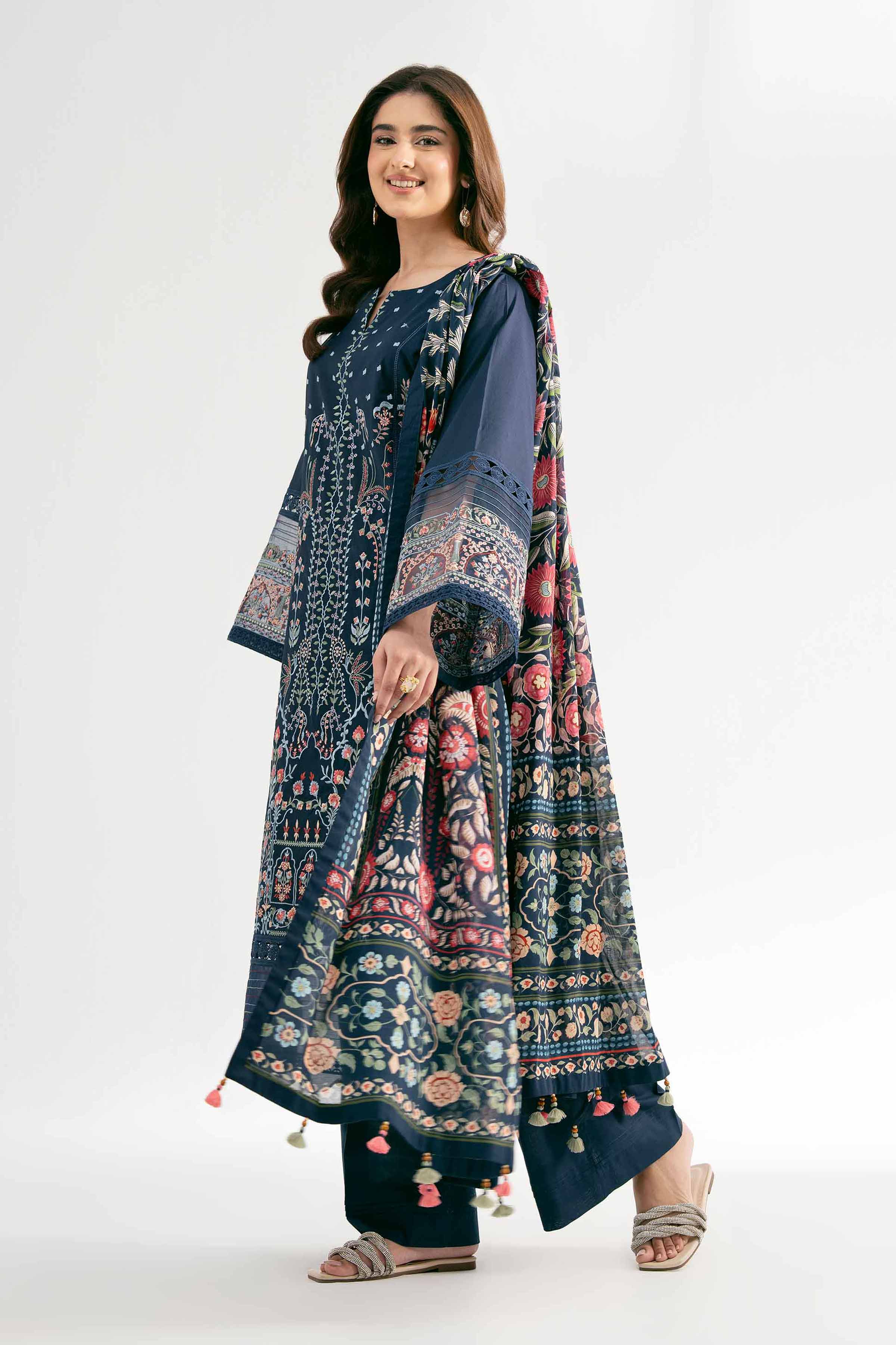 3 Piece - Digital Printed Embroidered Suit - 42501882 for Women - Unstitched Collection | Nishat | Shop Online