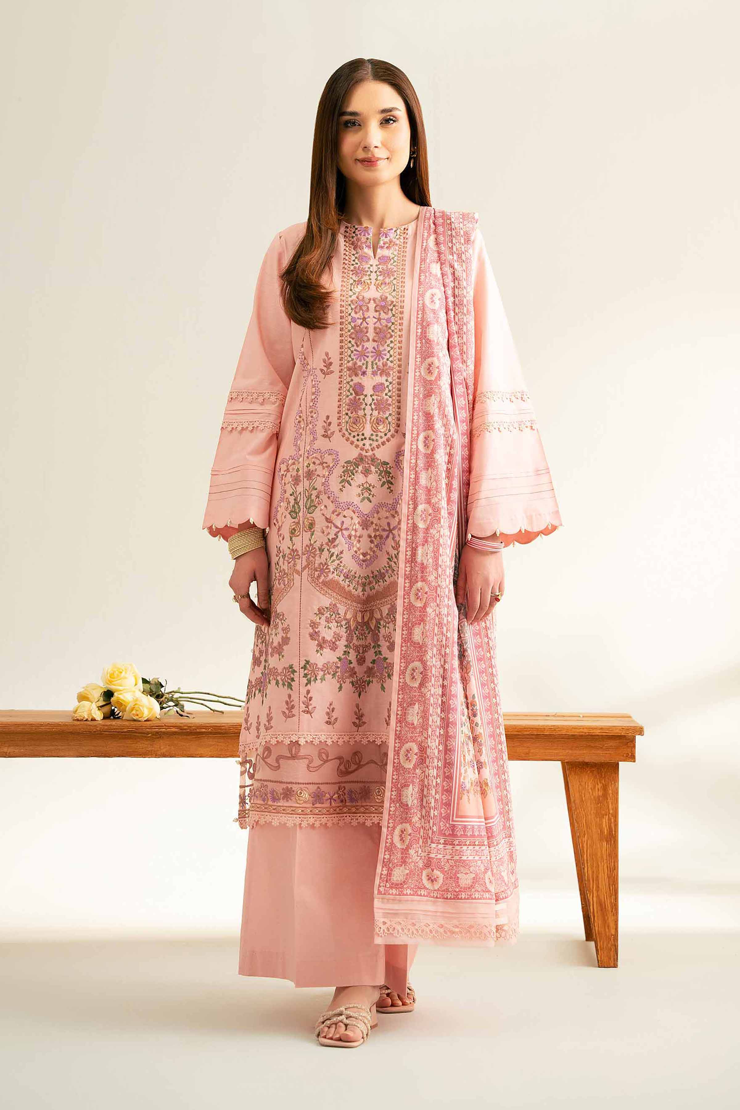 3 Piece - Digital Printed Embroidered Suit - 42501883 for Women - Unstitched Collection | Nishat | Shop Online