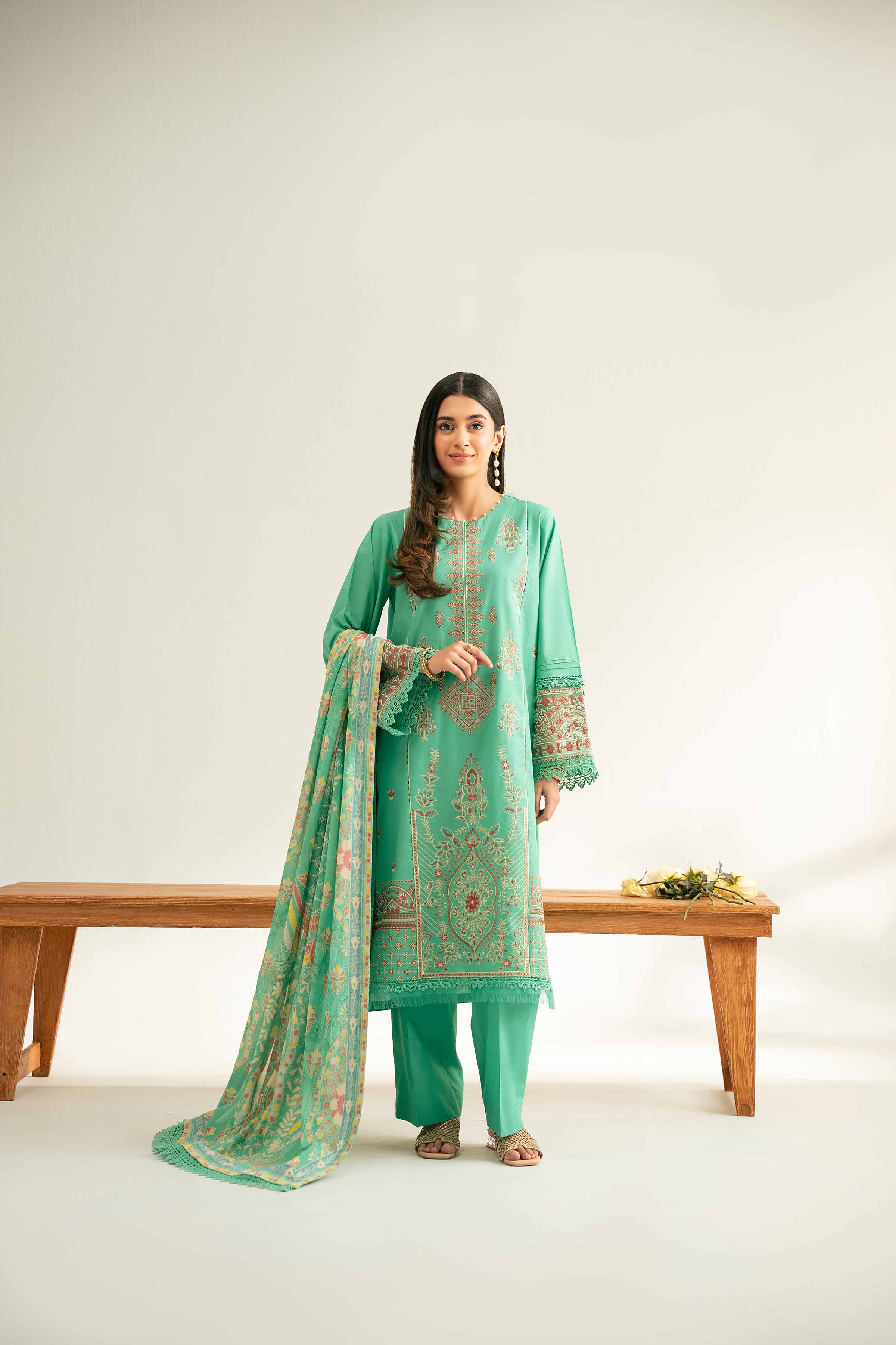 3 Piece - Digital Printed Embroidered Suit - 42501885 for Women - Unstitched Collection | Nishat | Shop Online