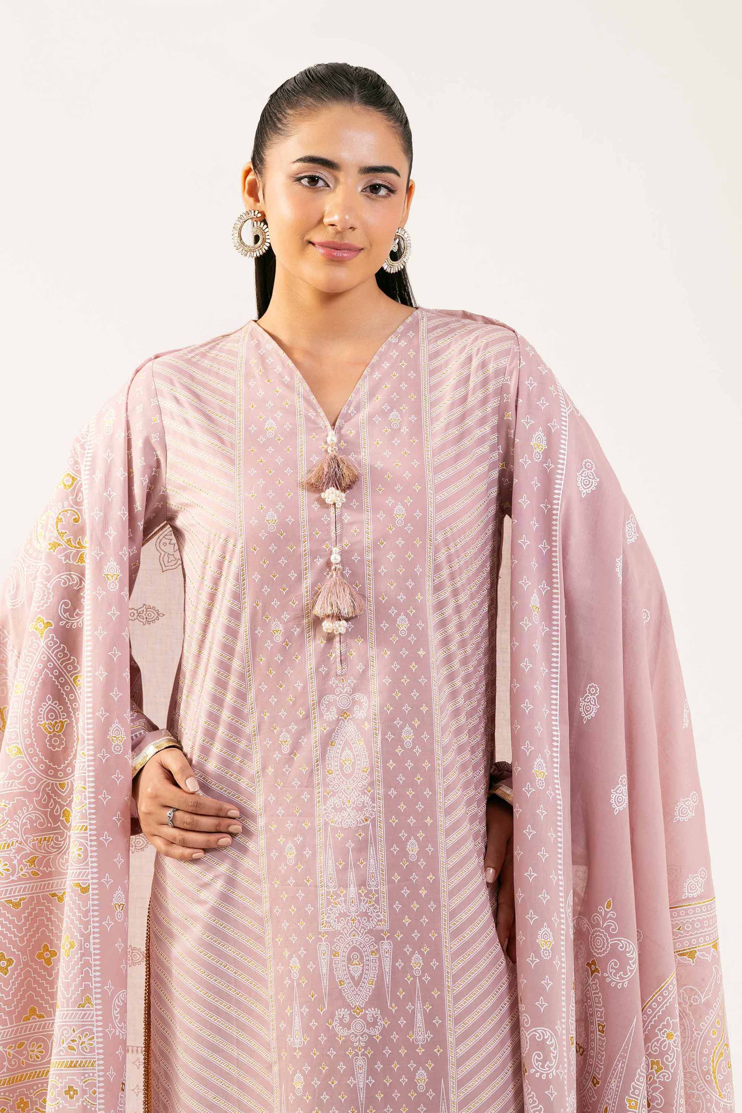 3 Piece - Foil Printed Suit - 42501899 for Women - Unstitched Collection | Nishat | Shop Online