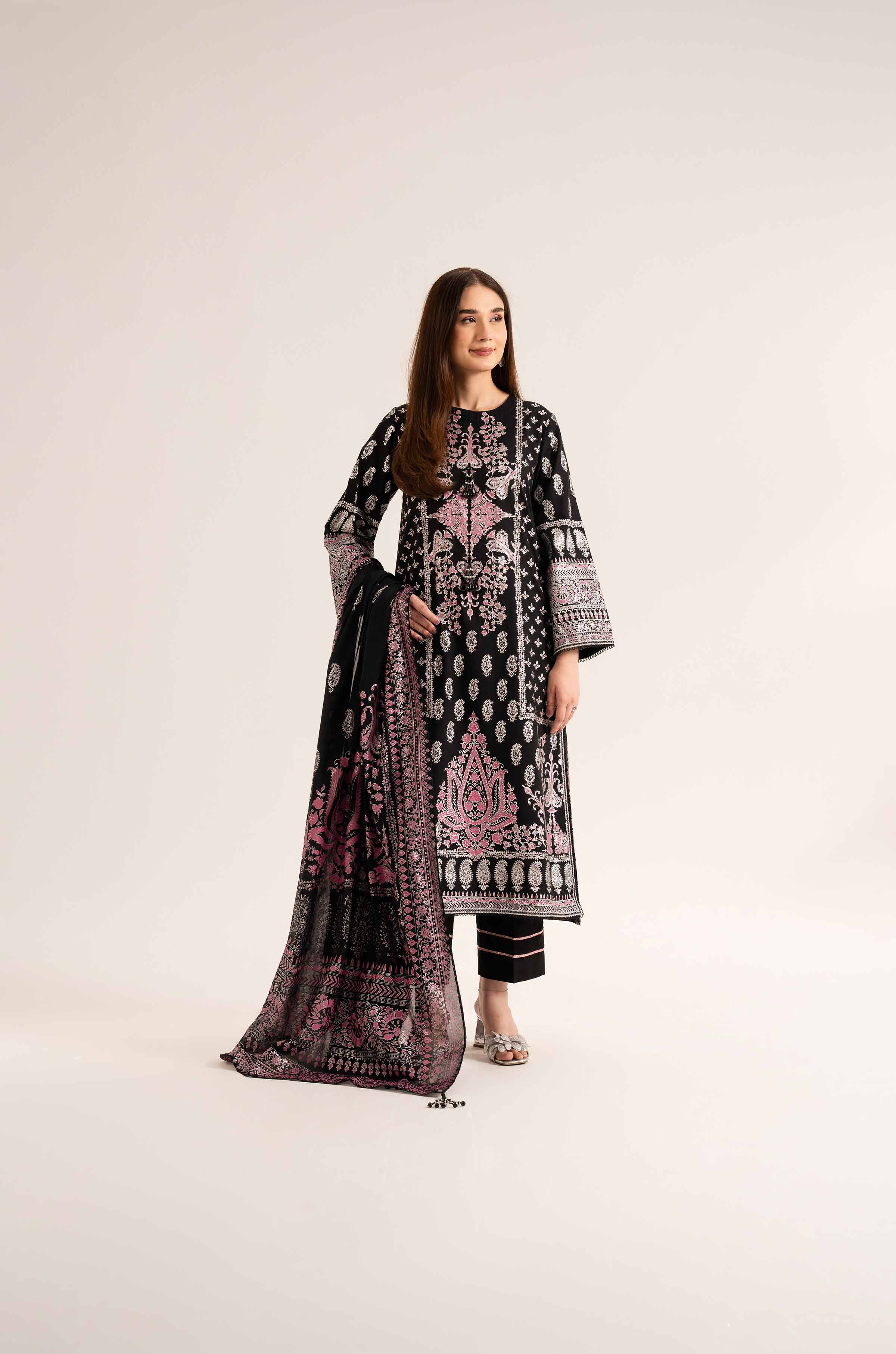 3 Piece - Foil Printed Suit - 42501900 for Women - Unstitched Collection | Nishat | Shop Online