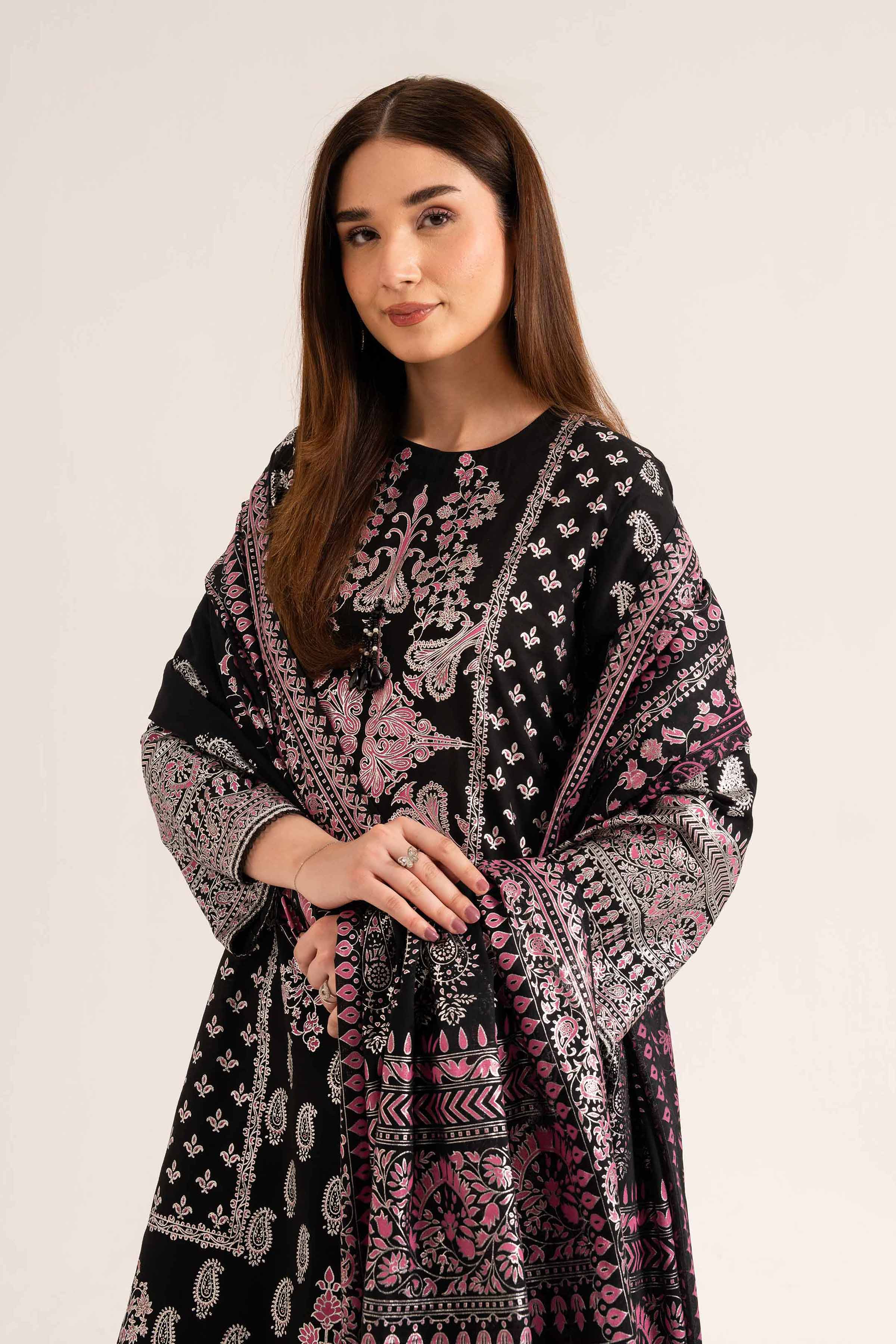 3 Piece - Foil Printed Suit - 42501900 for Women - Unstitched Collection | Nishat | Shop Online