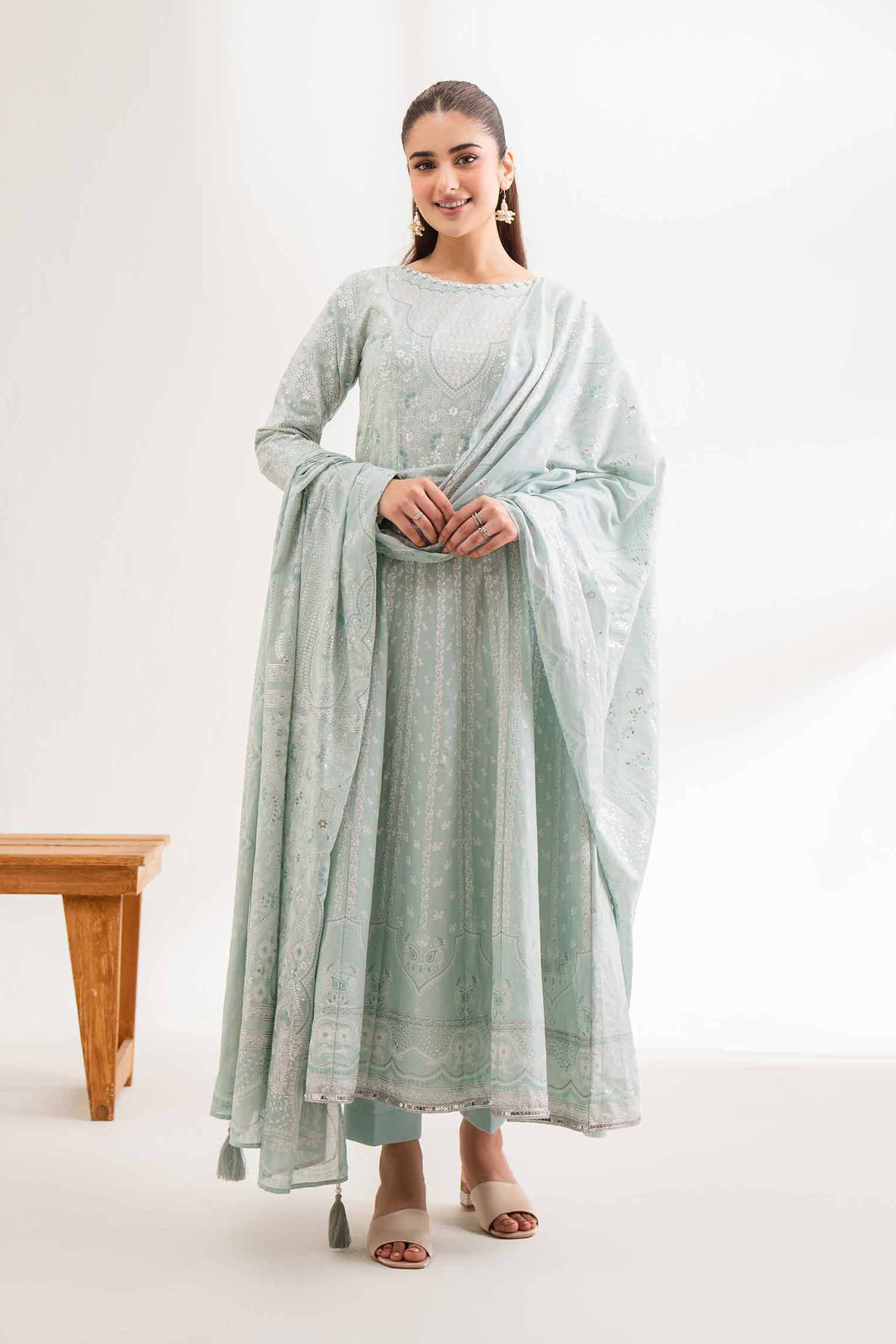 3 Piece - Foil Printed Suit - 42501901 for Women - Unstitched Collection | Nishat | Shop Online