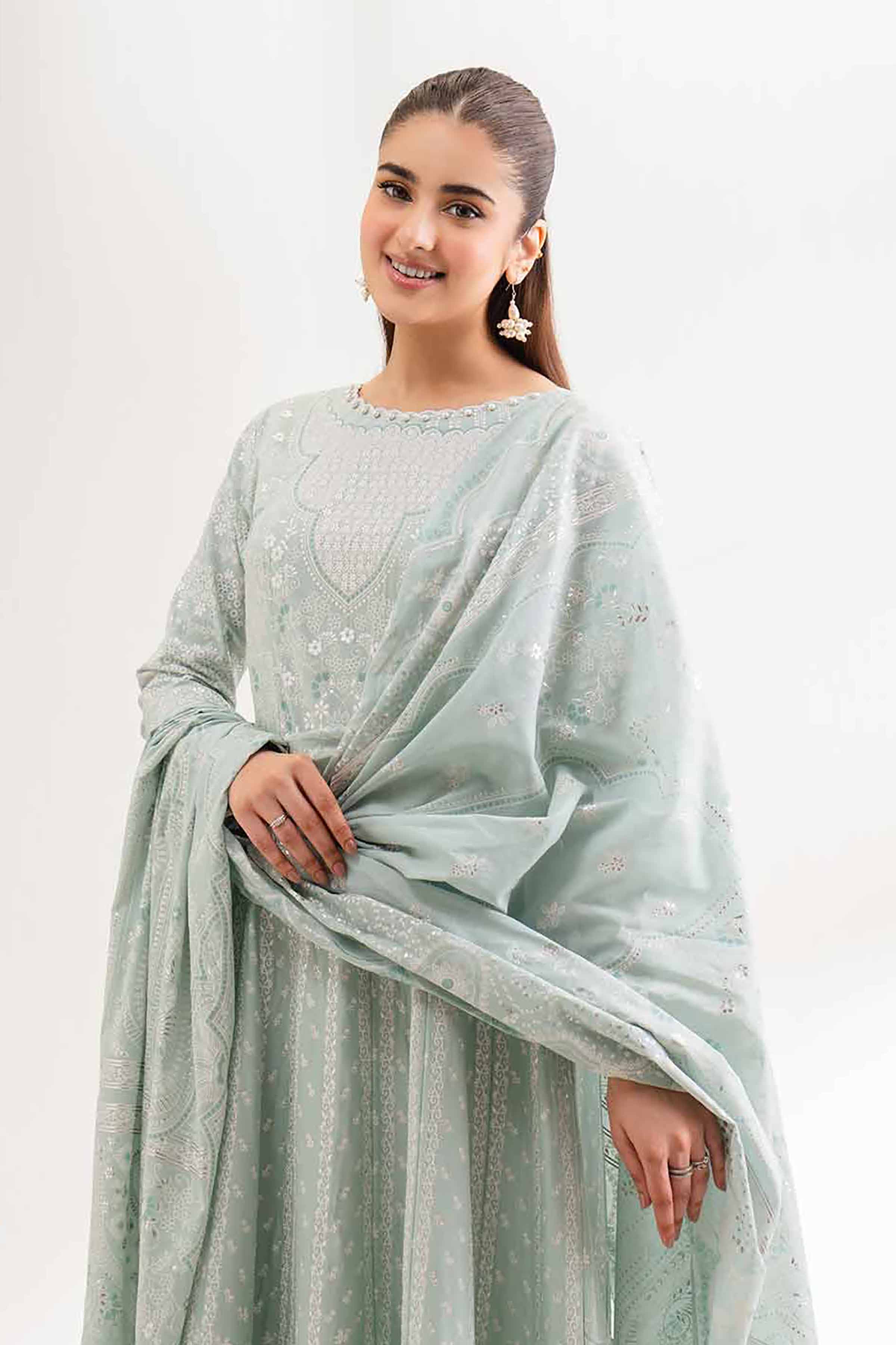 3 Piece - Foil Printed Suit - 42501901 for Women - Unstitched Collection | Nishat | Shop Online