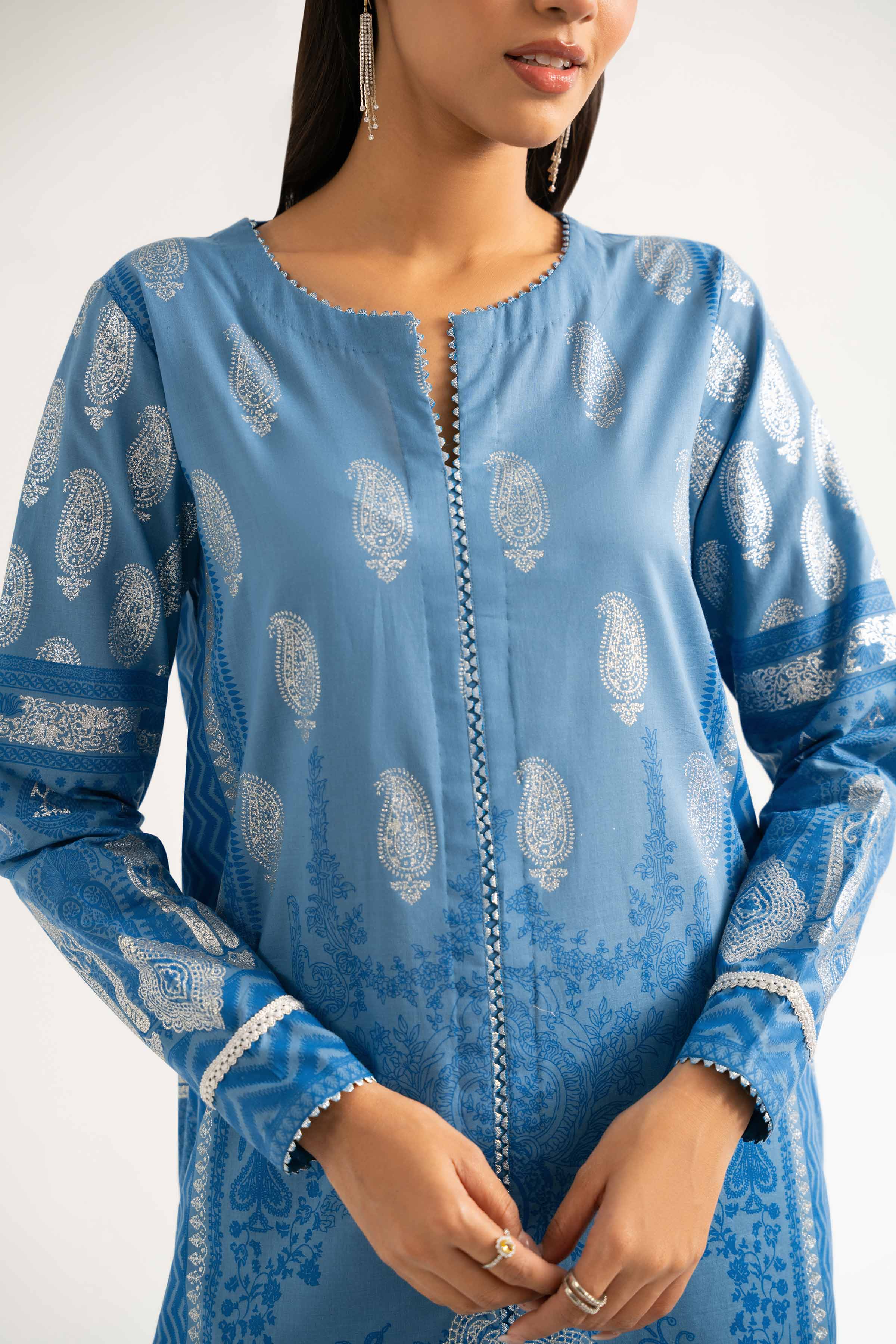 3 Piece - Foil Printed Suit - 42501904 for Women - Unstitched Collection | Nishat | Shop Online