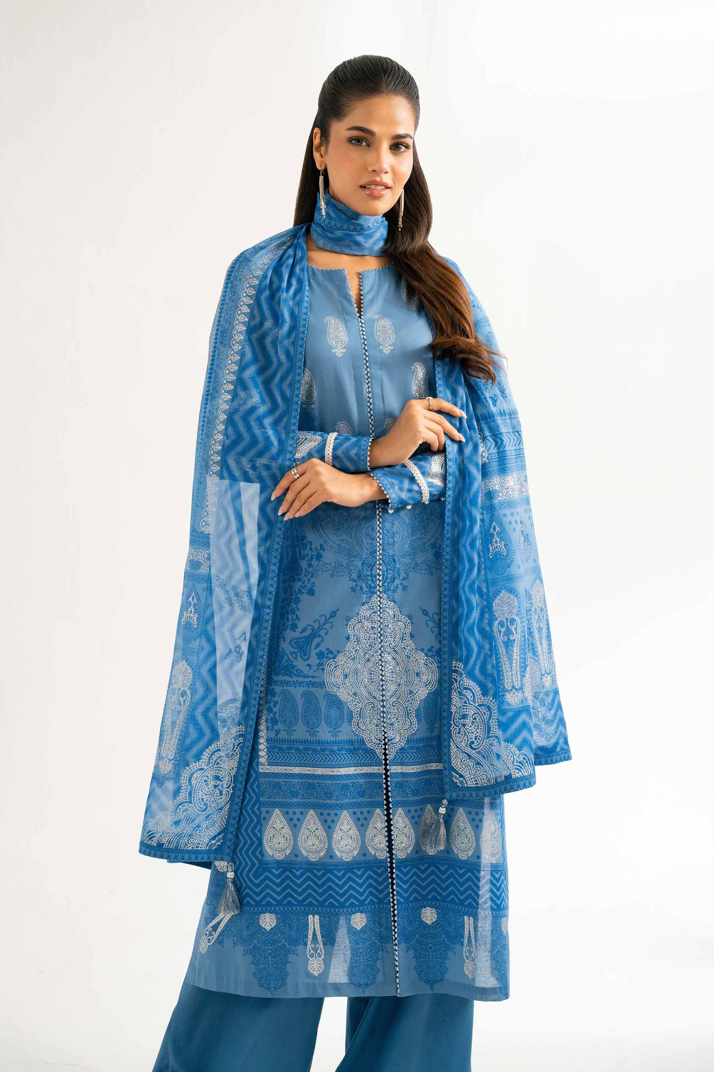 3 Piece - Foil Printed Suit - 42501904 for Women - Unstitched Collection | Nishat | Shop Online
