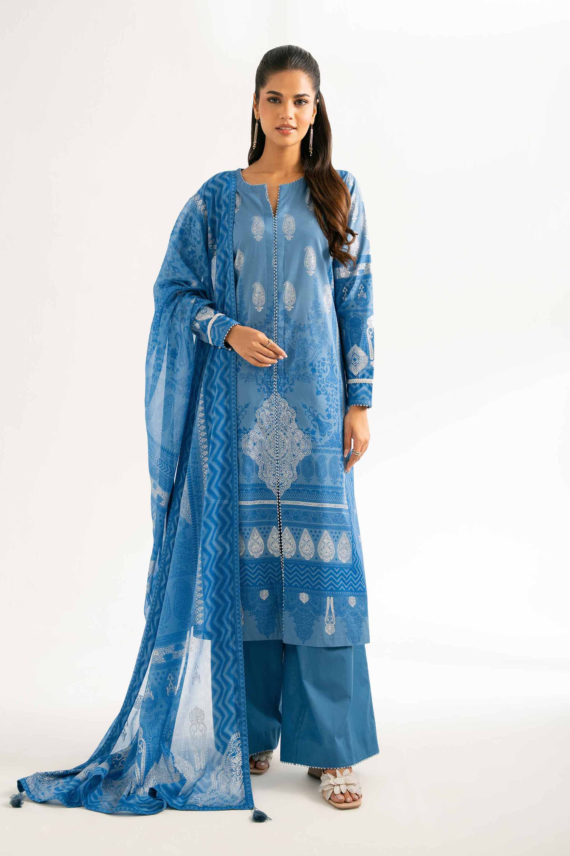 3 Piece - Foil Printed Suit - 42501904 for Women - Unstitched Collection | Nishat | Shop Online