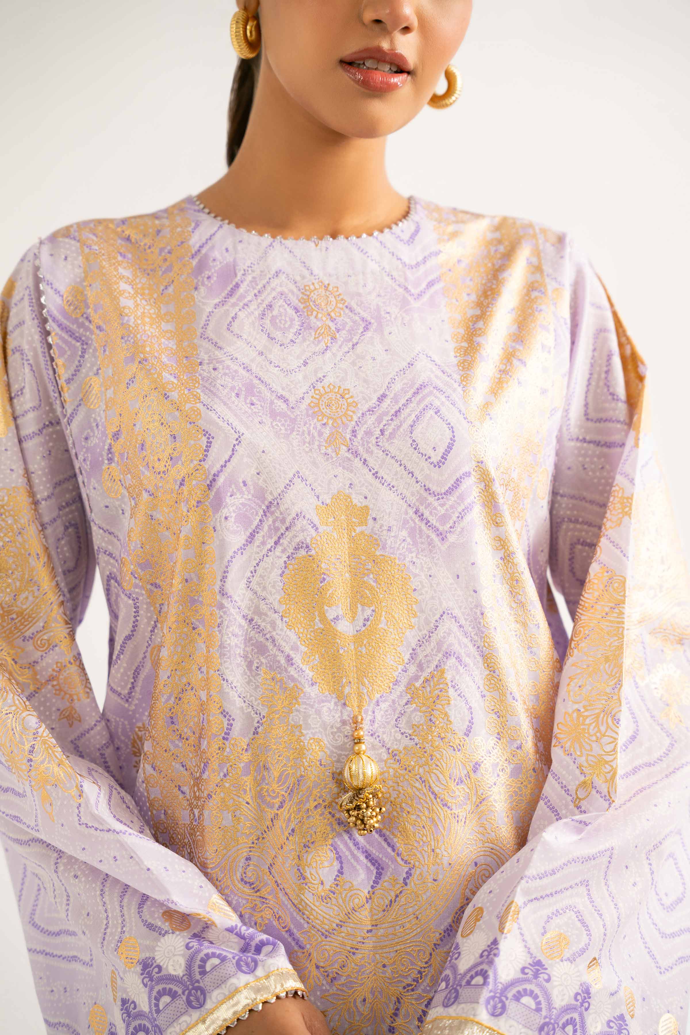3 Piece - Foil Printed Suit - 42501905 for Women - Unstitched Collection | Nishat | Shop Online