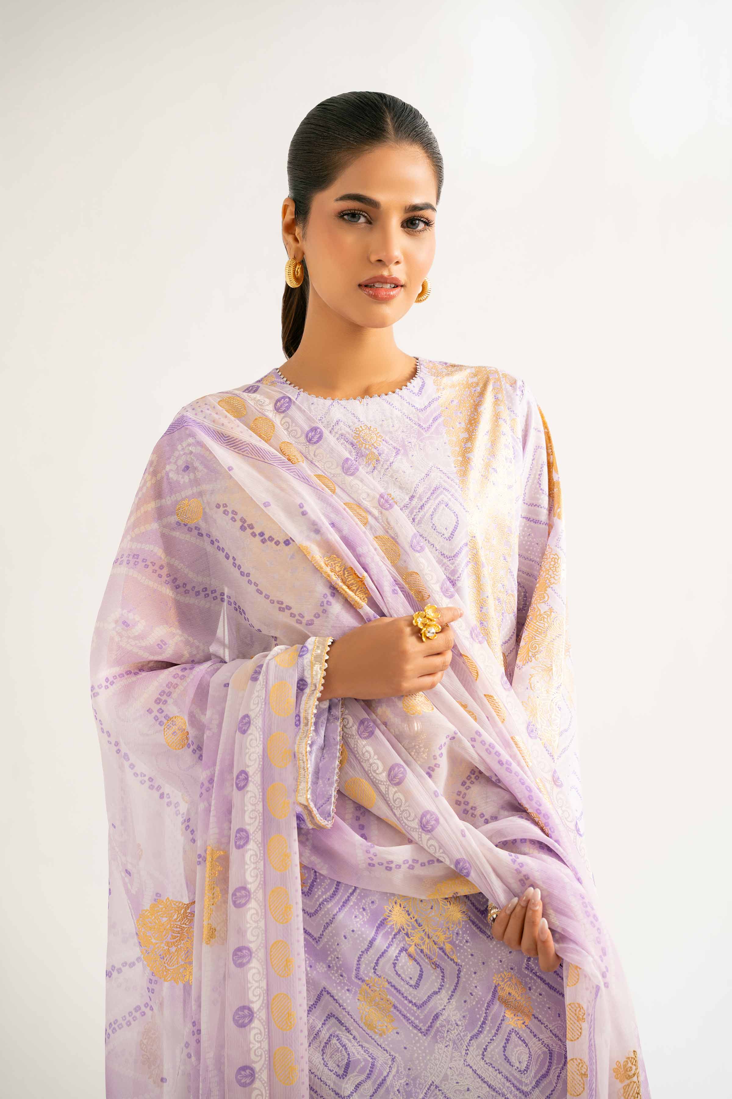3 Piece - Foil Printed Suit - 42501905 for Women - Unstitched Collection | Nishat | Shop Online