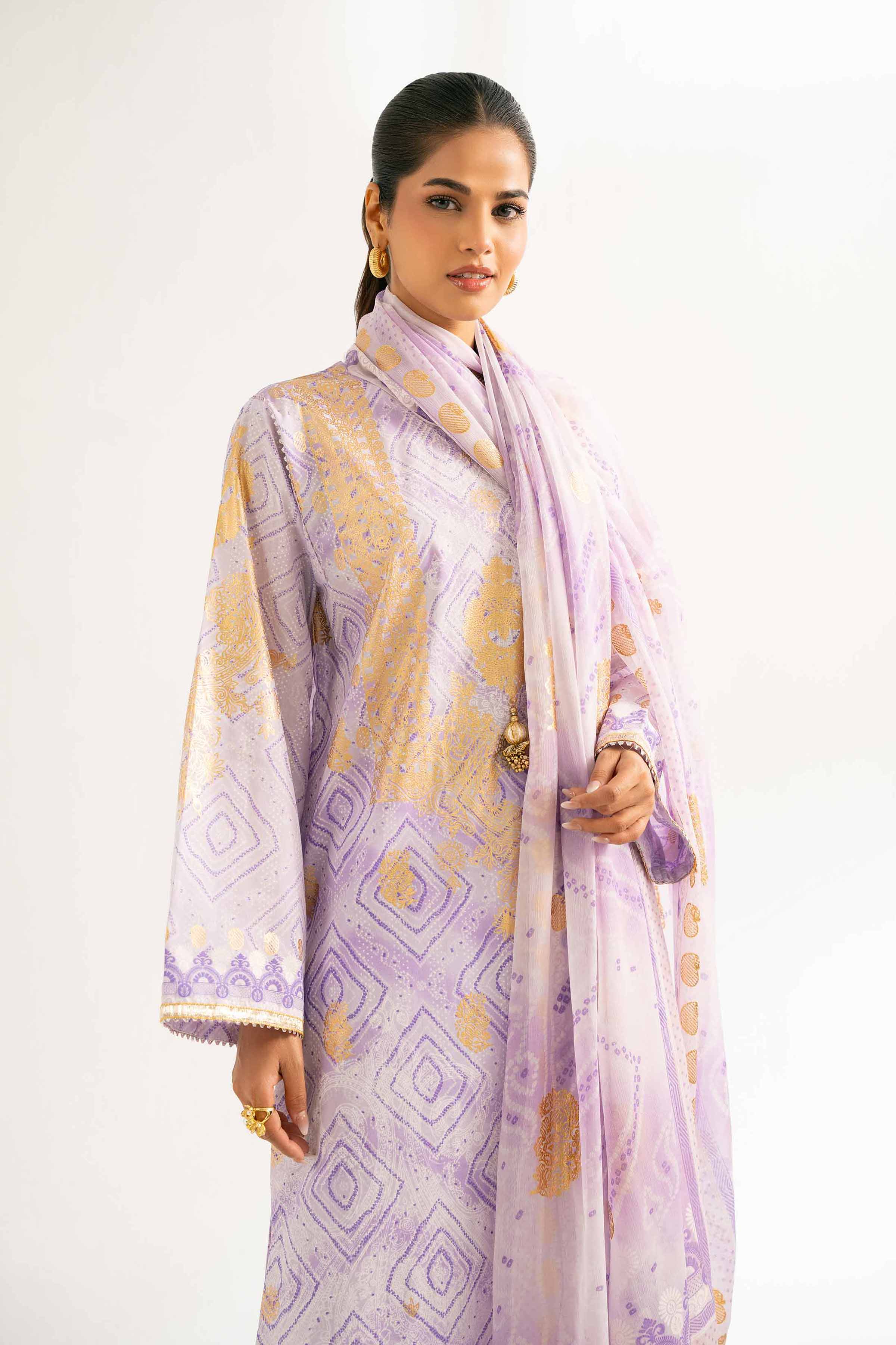 3 Piece - Foil Printed Suit - 42501905 for Women - Unstitched Collection | Nishat | Shop Online