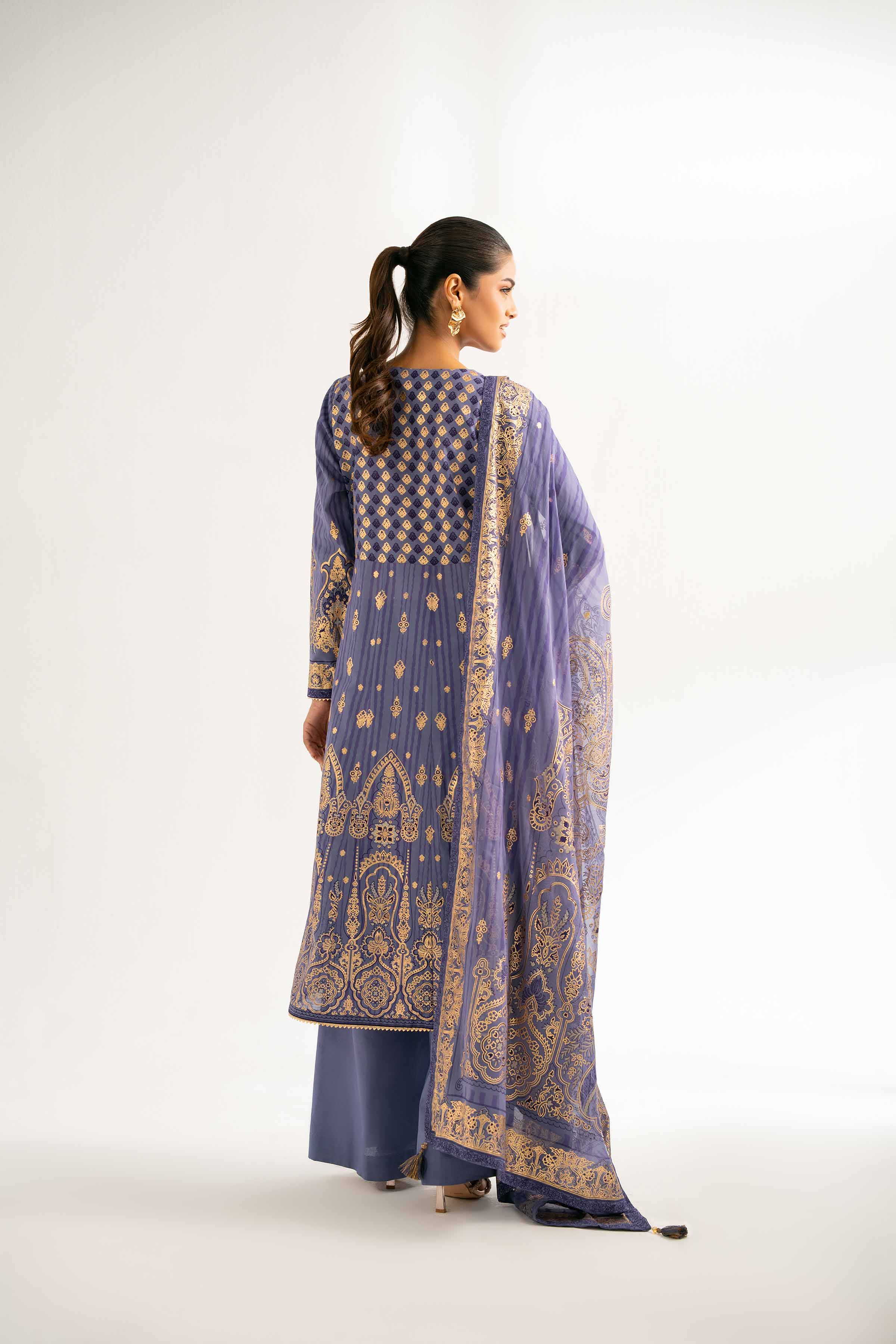 3 Piece - Foil Printed Suit - 42501908 for Women - Unstitched Collection | Nishat | Shop Online