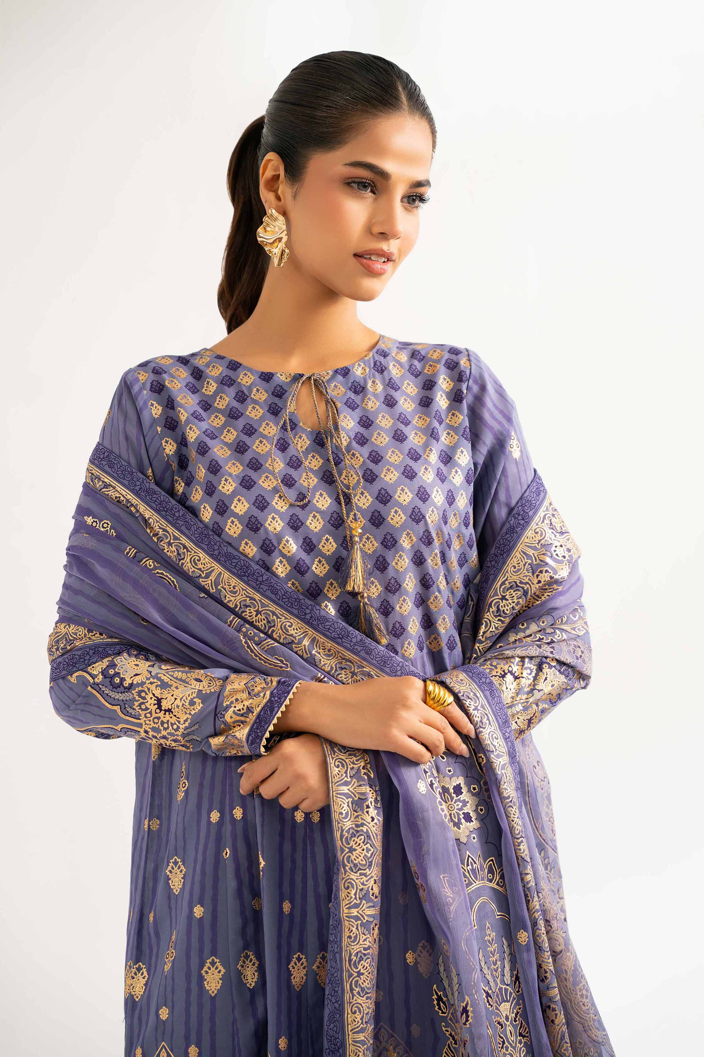 3 Piece - Foil Printed Suit - 42501908 for Women - Unstitched Collection | Nishat | Shop Online
