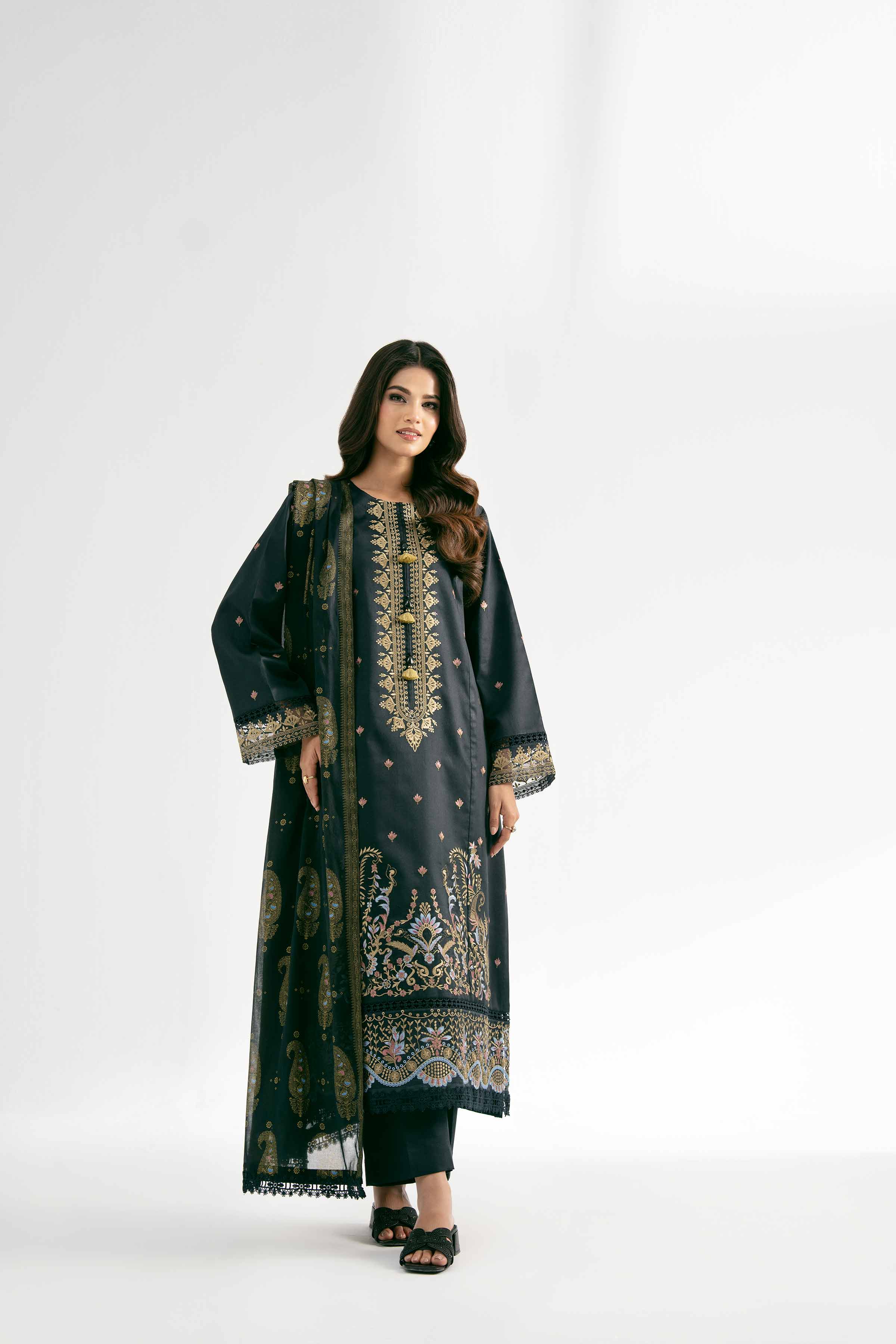 3 Piece - Block Printed Suit - 42501909 for Women - Unstitched Collection | Nishat | Shop Online