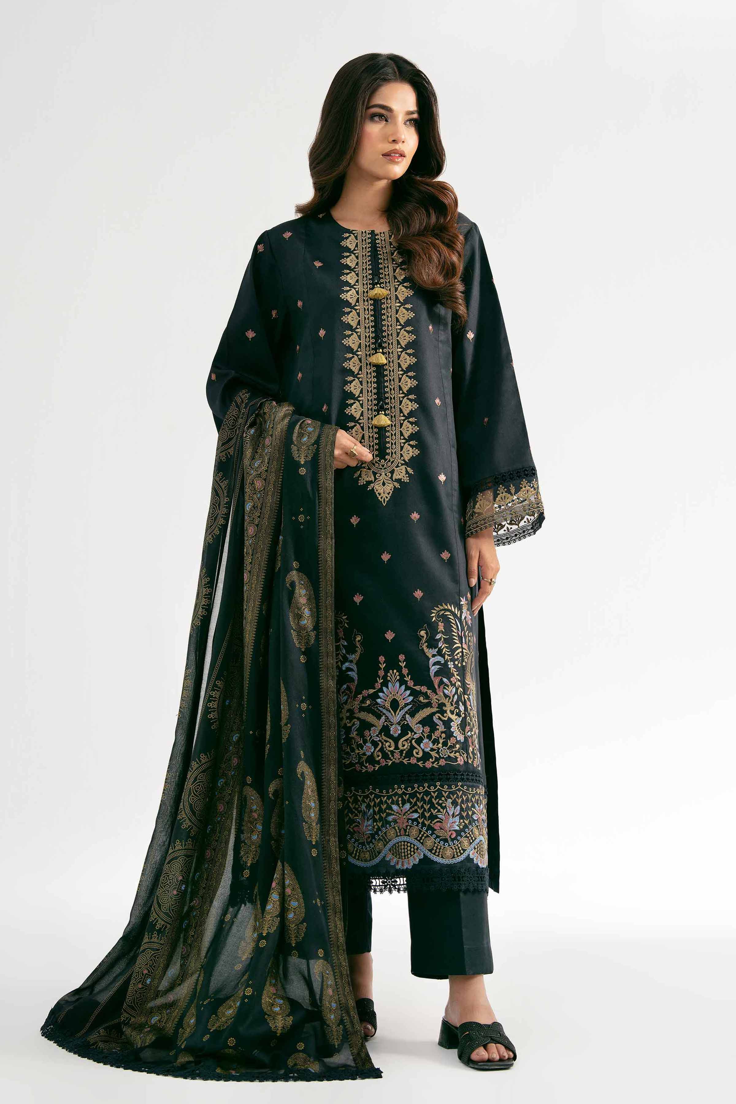 3 Piece - Block Printed Suit - 42501909 for Women - Unstitched Collection | Nishat | Shop Online