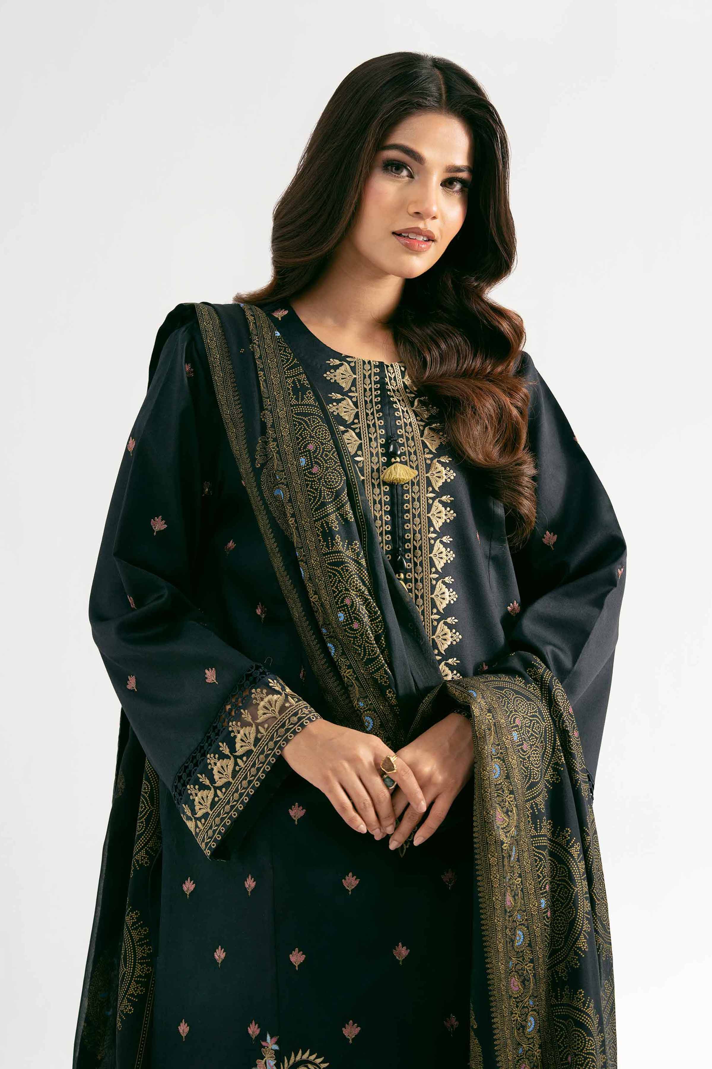 3 Piece - Block Printed Suit - 42501909 for Women - Unstitched Collection | Nishat | Shop Online