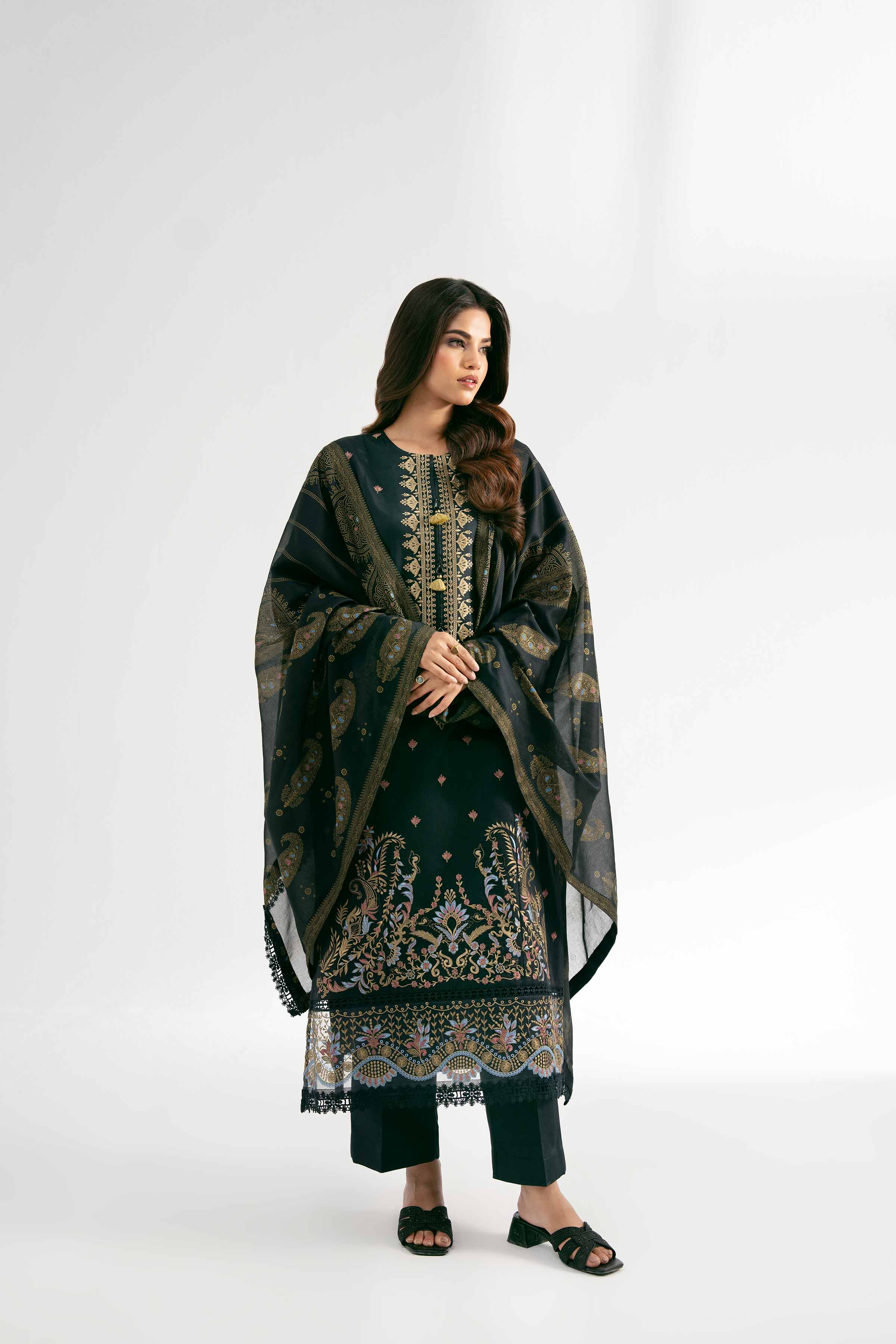3 Piece - Block Printed Suit - 42501909 for Women - Unstitched Collection | Nishat | Shop Online