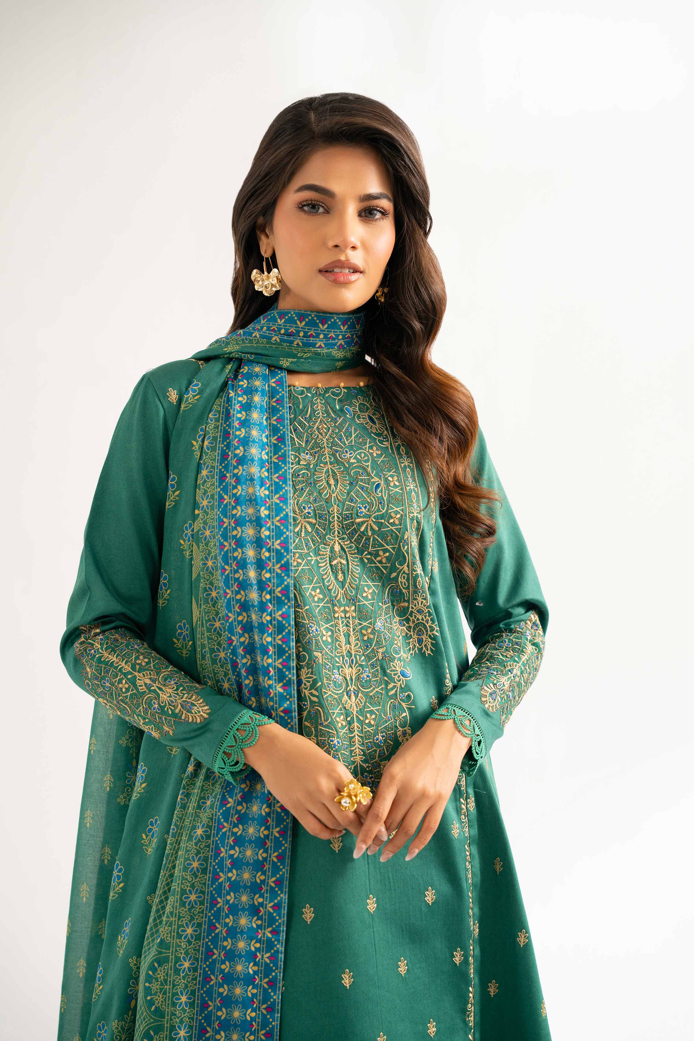 3 Piece - Block Printed Suit - 42501910 for Women - Unstitched Collection | Nishat | Shop Online