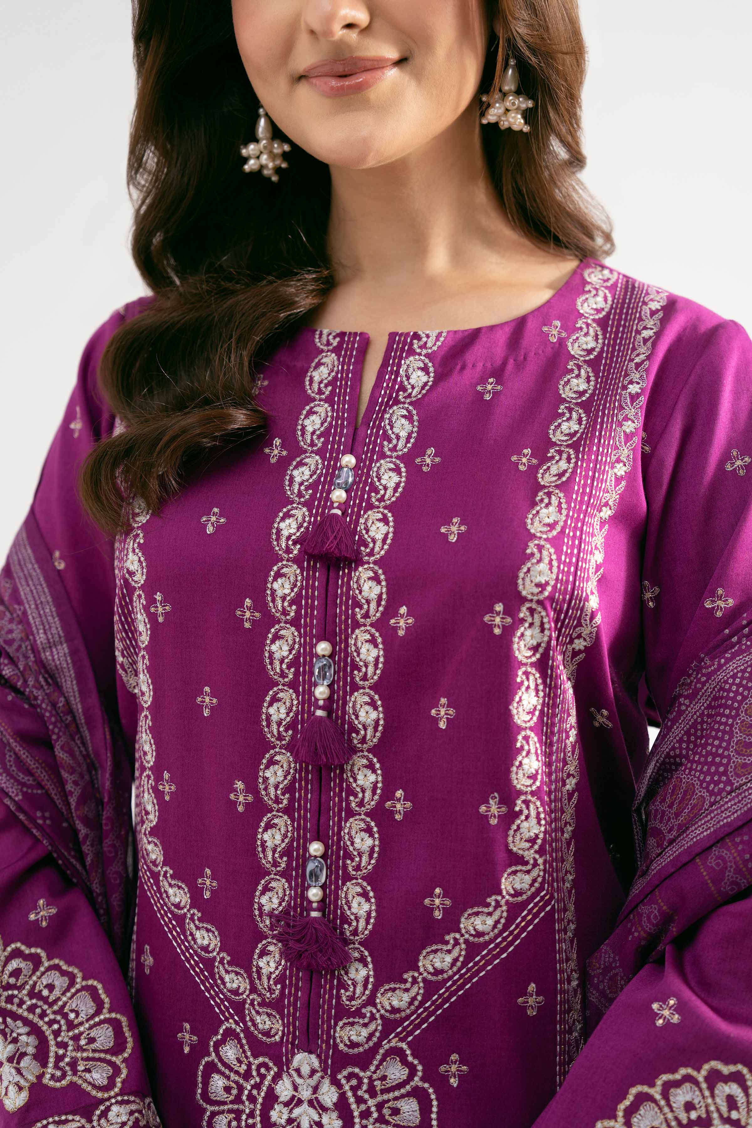 3 Piece - Block Printed Suit - 42501911 for Women - Unstitched Collection | Nishat | Shop Online