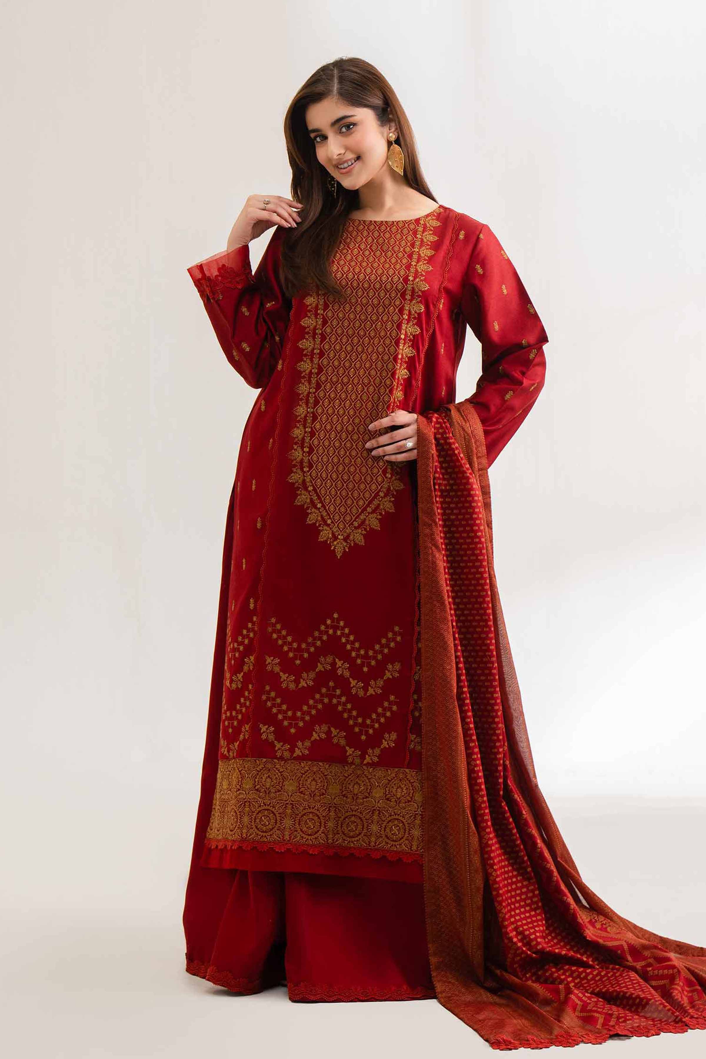 3 Piece - Block Printed Suit - 42501912 for Women - Unstitched Collection | Nishat | Shop Online