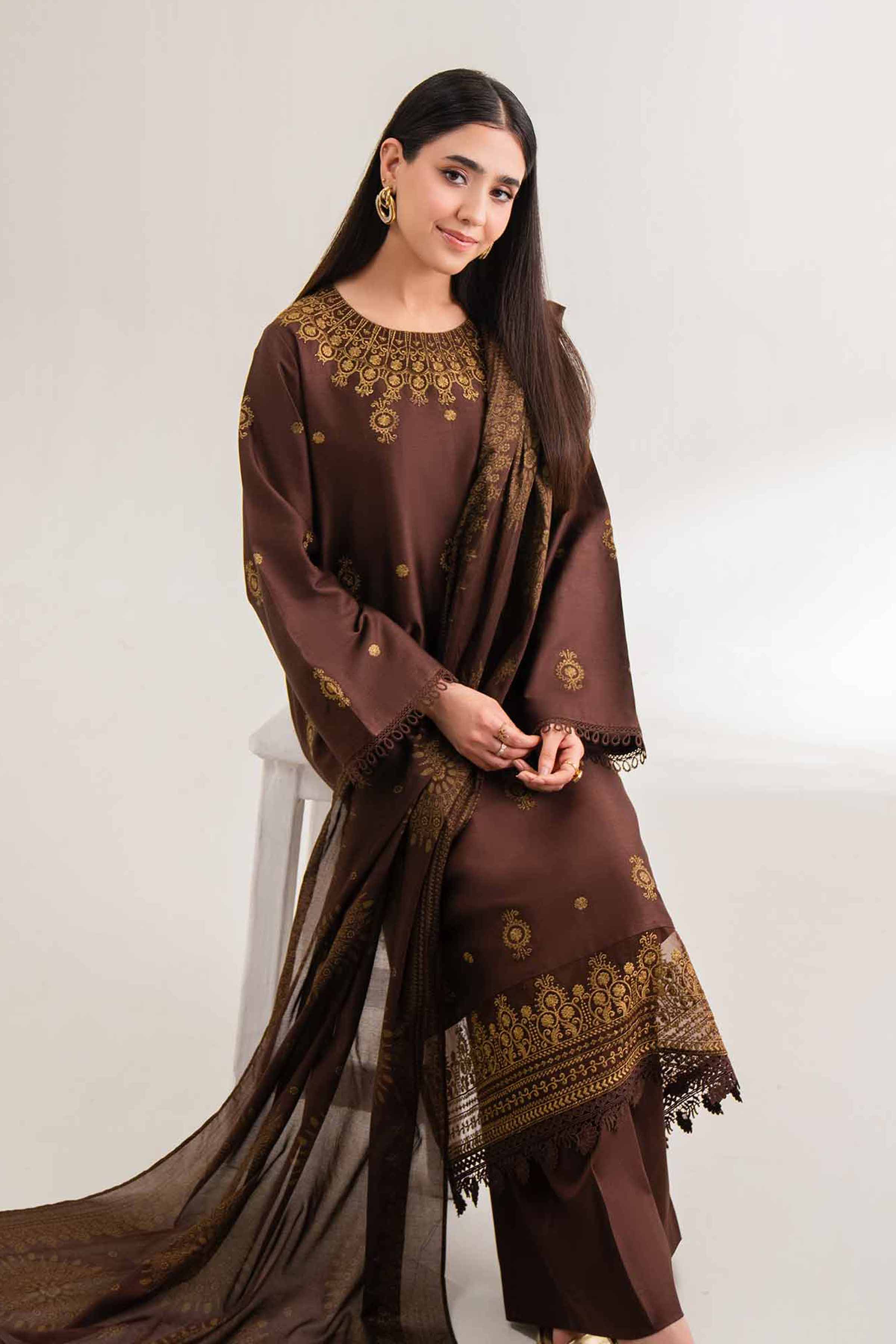 3 Piece - Block Printed Suit - 42501913 for Women - Unstitched Collection | Nishat | Shop Online