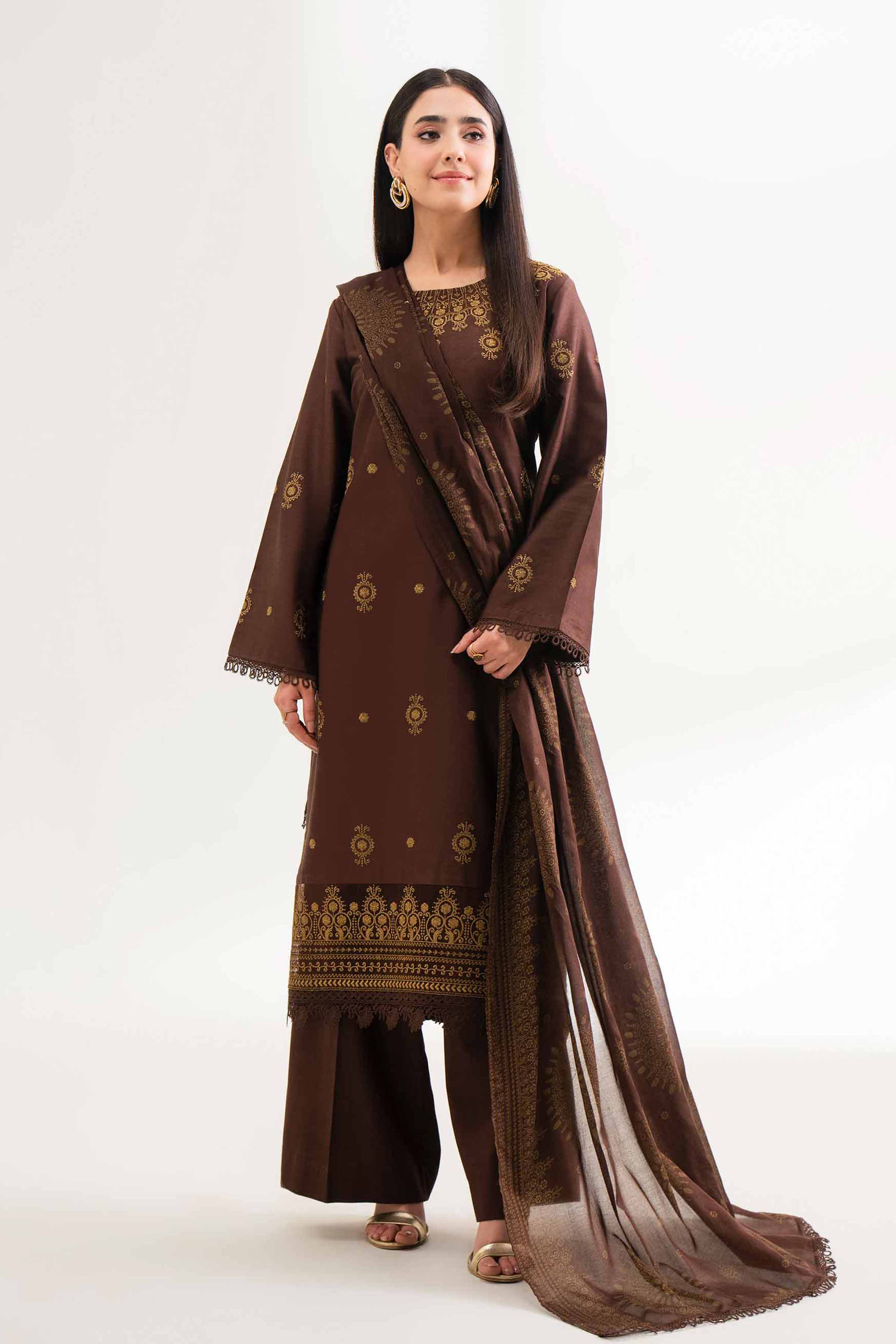 3 Piece - Block Printed Suit - 42501913 for Women - Unstitched Collection | Nishat | Shop Online