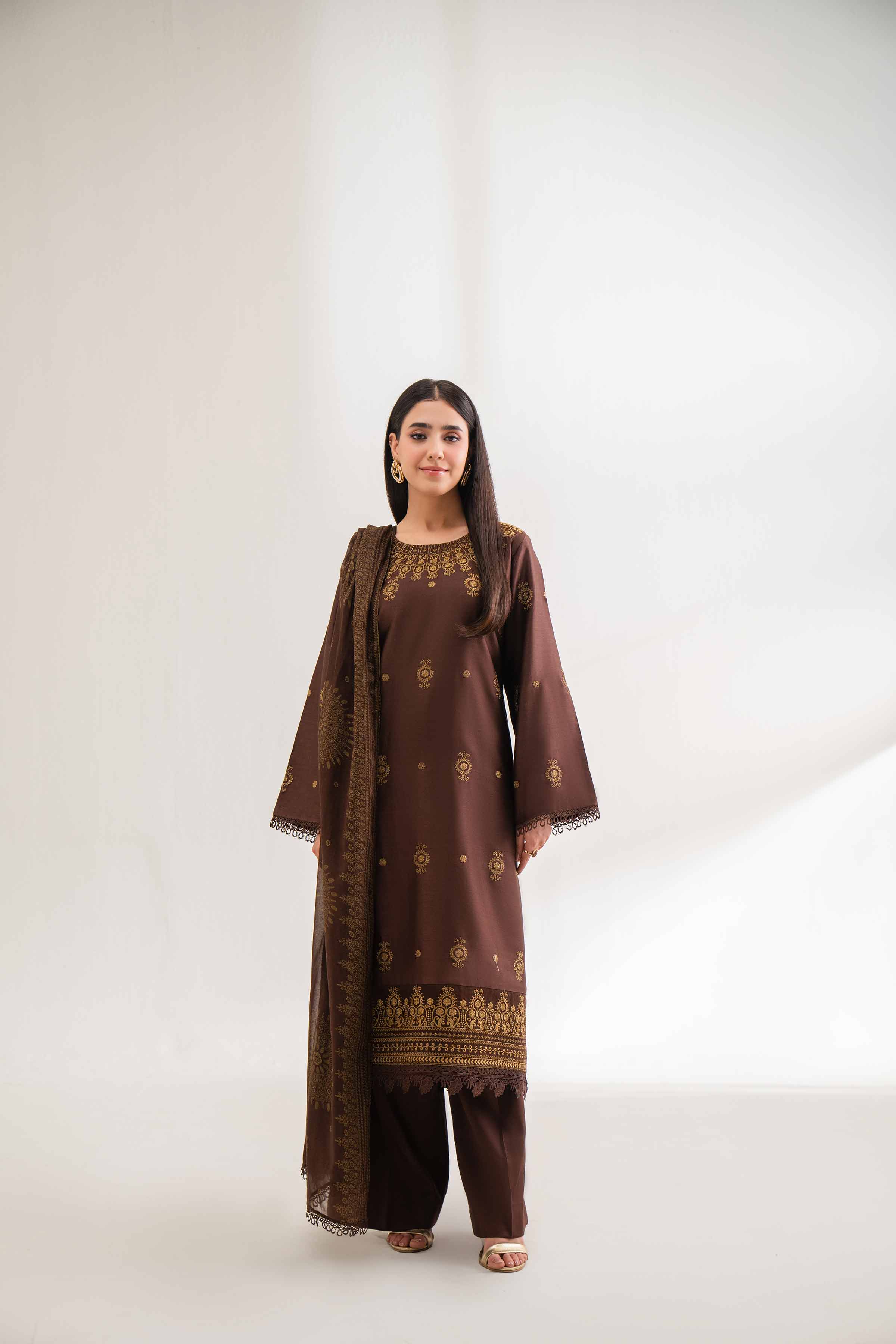 3 Piece - Block Printed Suit - 42501913 for Women - Unstitched Collection | Nishat | Shop Online