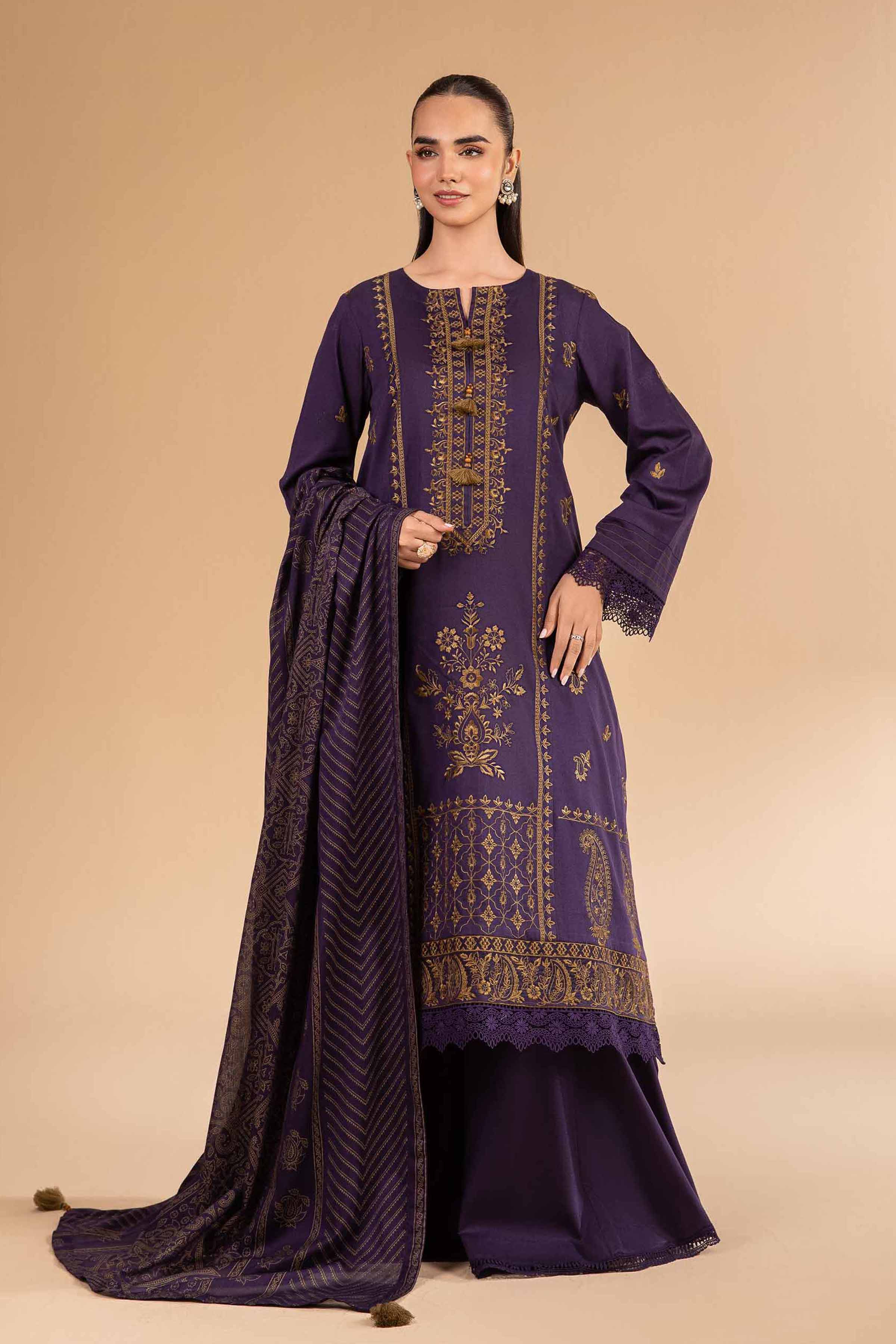 3 Piece - Block Printed Suit - 42501914 for Women - Unstitched Collection | Nishat | Shop Online