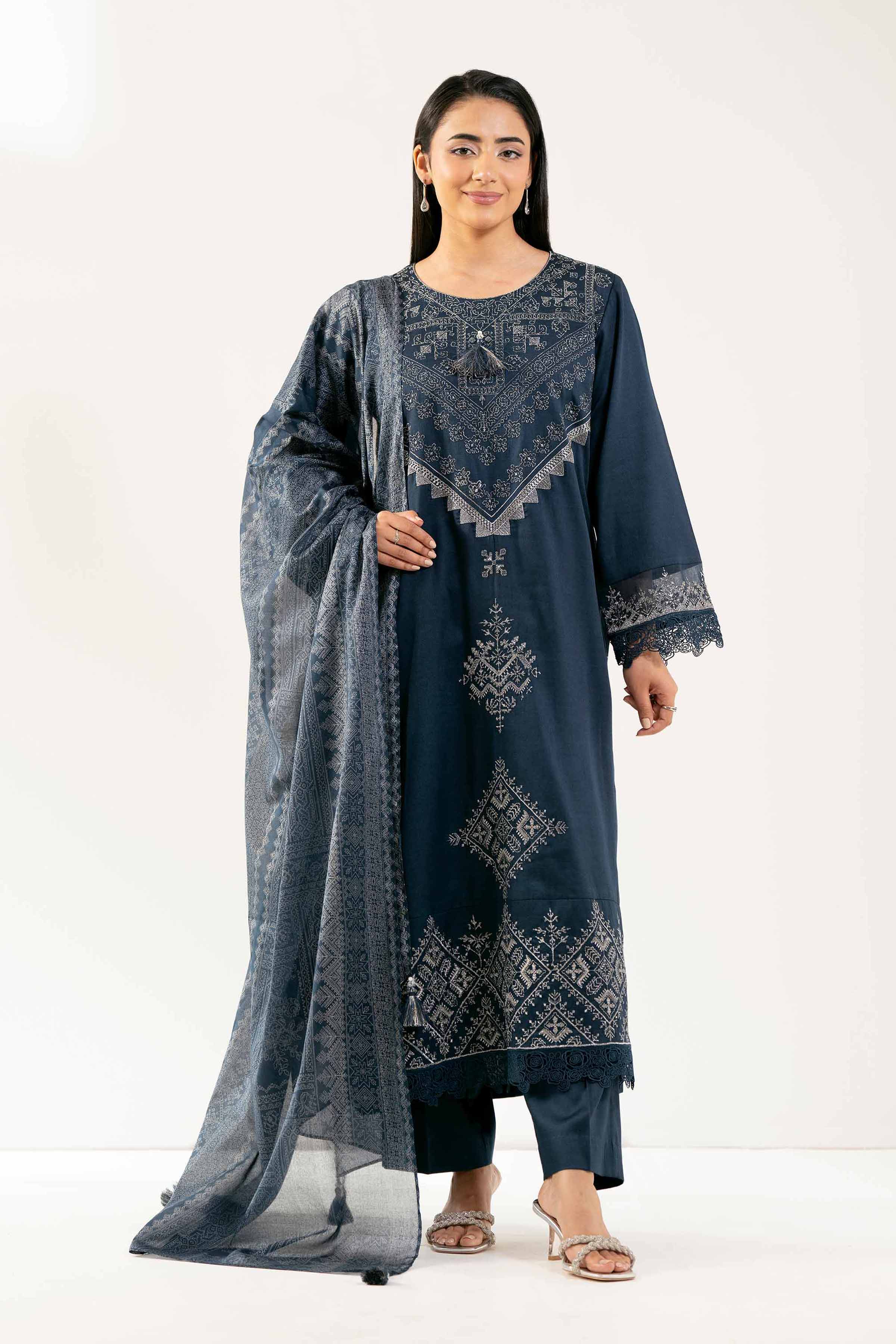 3 Piece - Printed Embroidered Suit - 42501916 for Women - Unstitched Collection | Nishat | Shop Online