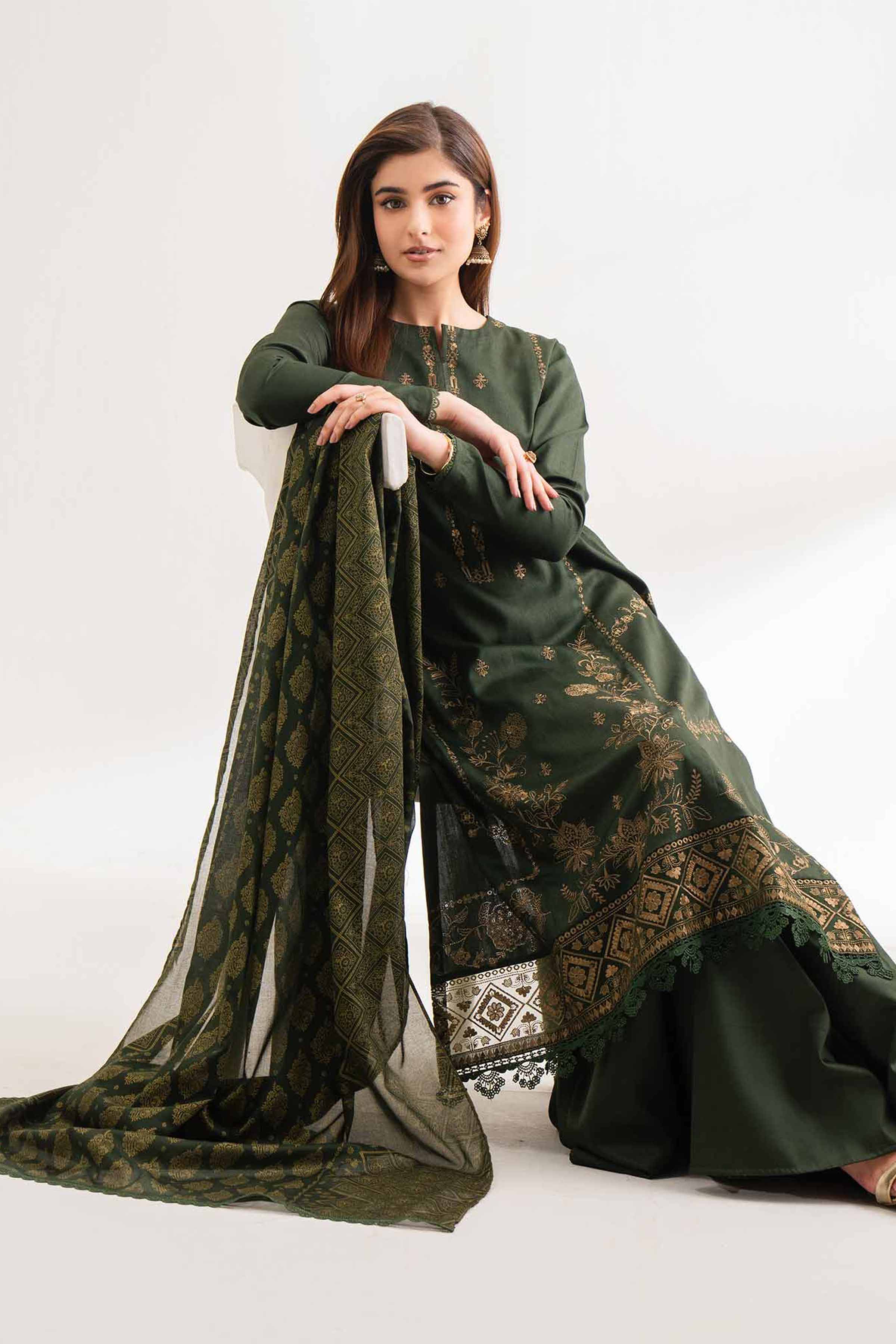 3 Piece - Block Printed Suit - 42501917 for Women - Unstitched Collection | Nishat | Shop Online
