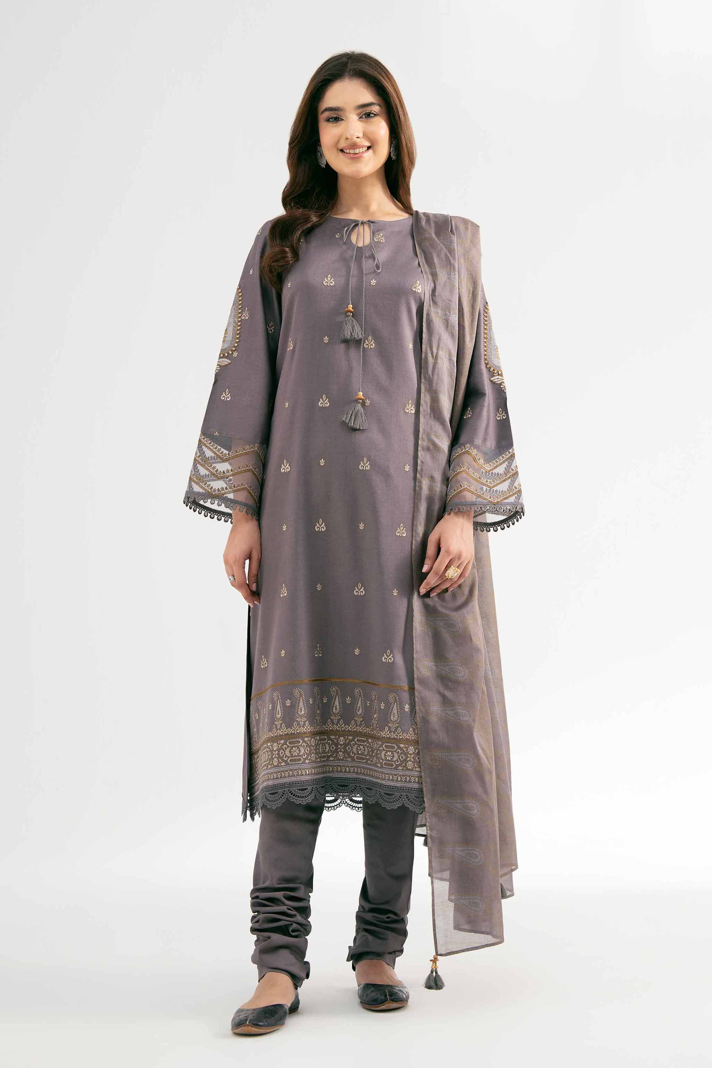 3 Piece - Block Printed Suit - 42501918 for Women - Unstitched Collection | Nishat | Shop Online