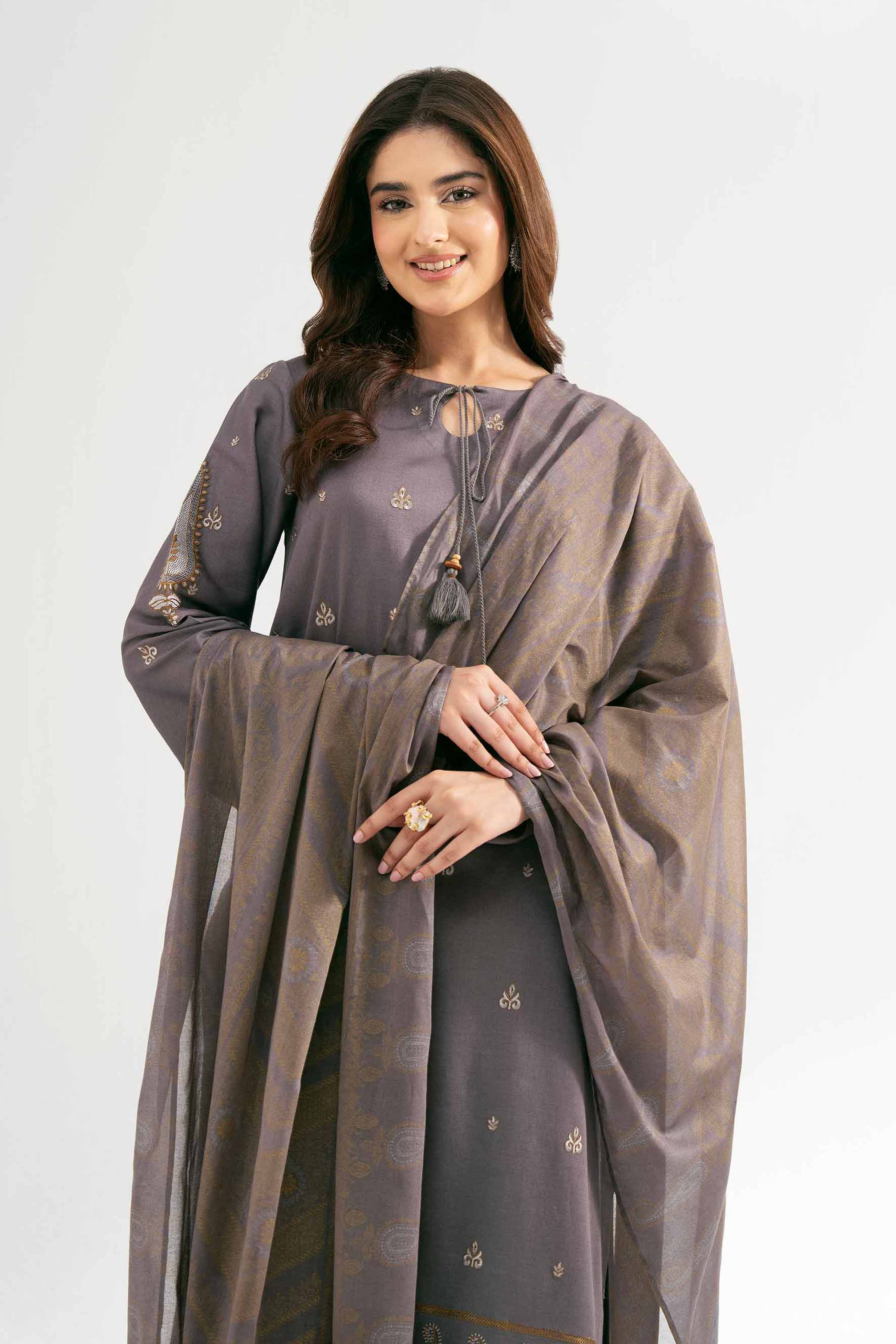 3 Piece - Block Printed Suit - 42501918 for Women - Unstitched Collection | Nishat | Shop Online