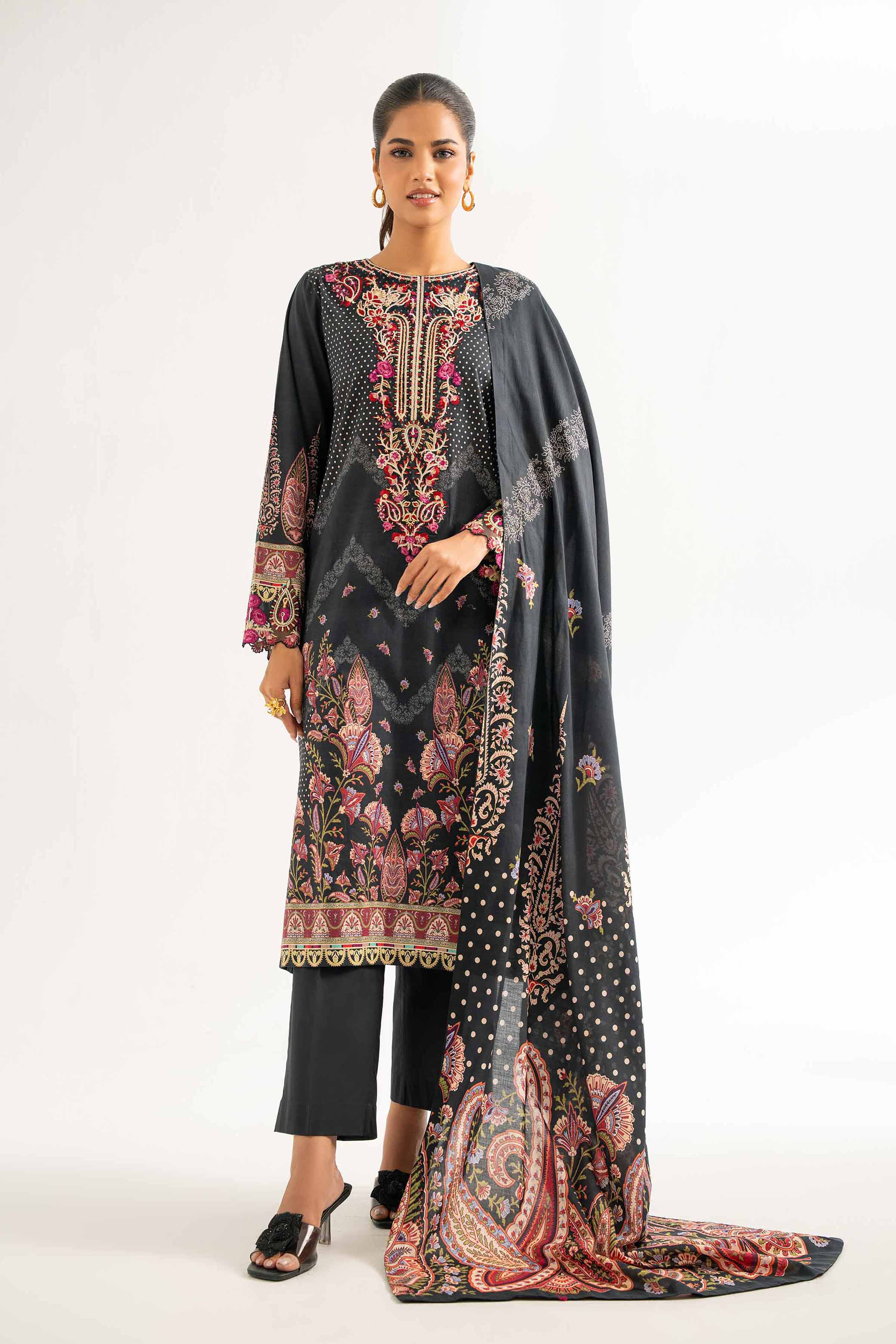 3 Piece - Digital Printed Embroidered Suit - 42501924 for Women - Unstitched Collection | Nishat | Shop Online