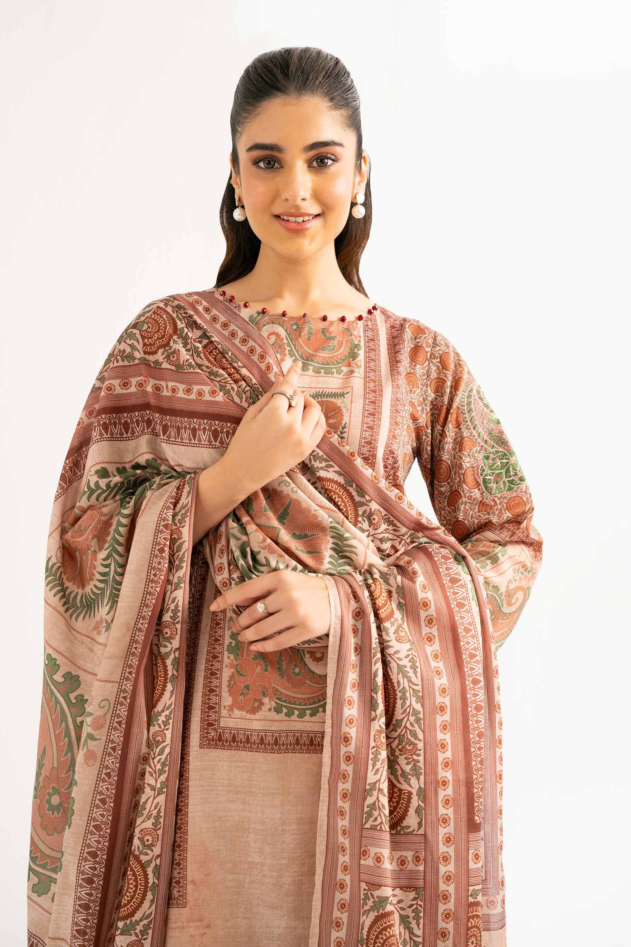 3 Piece - Digital Printed Embroidered Suit - 42501925 for Women - Unstitched Collection | Nishat | Shop Online