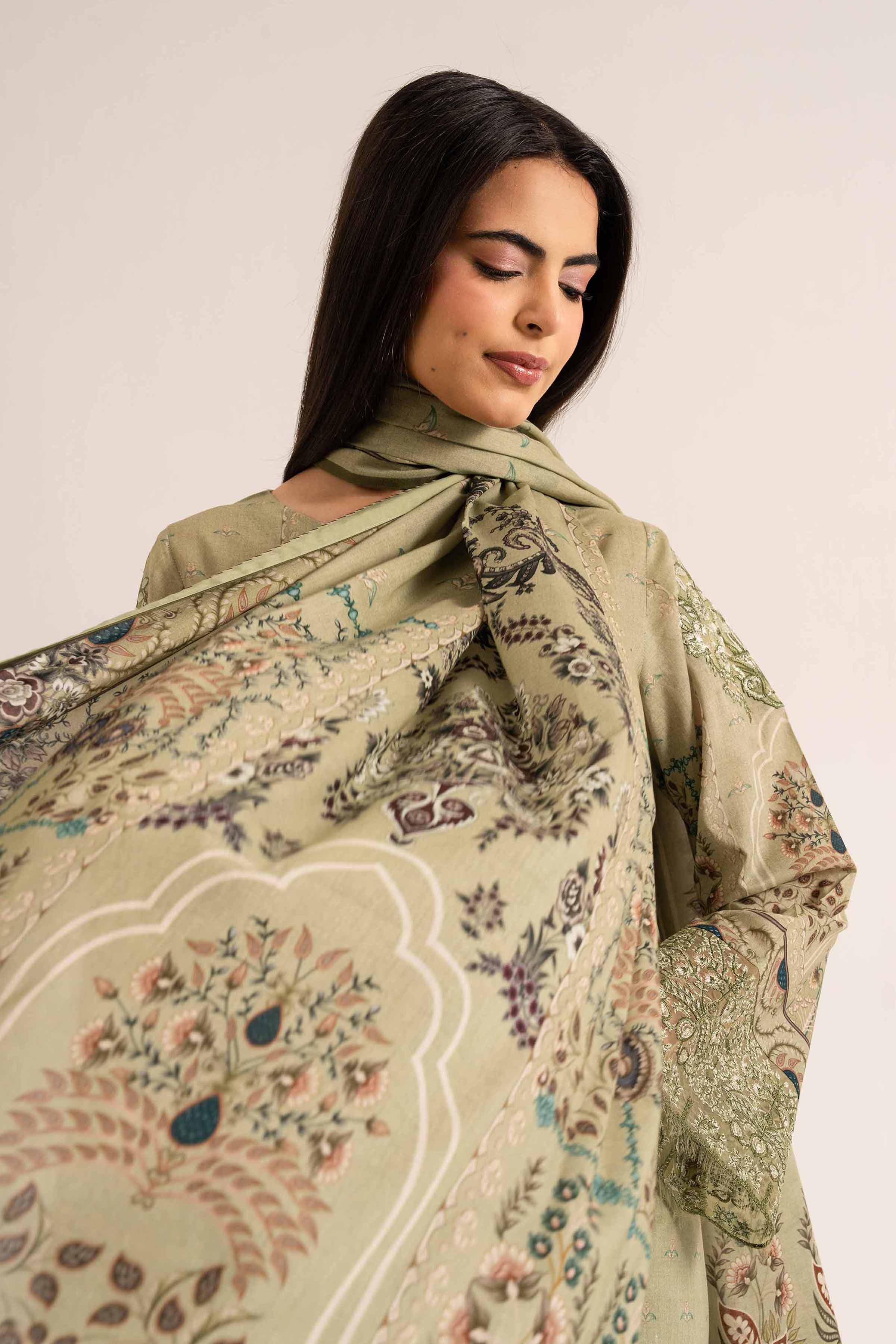 3 Piece - Digital Printed Embroidered Suit - 42501926 for Women - Unstitched Collection | Nishat | Shop Online