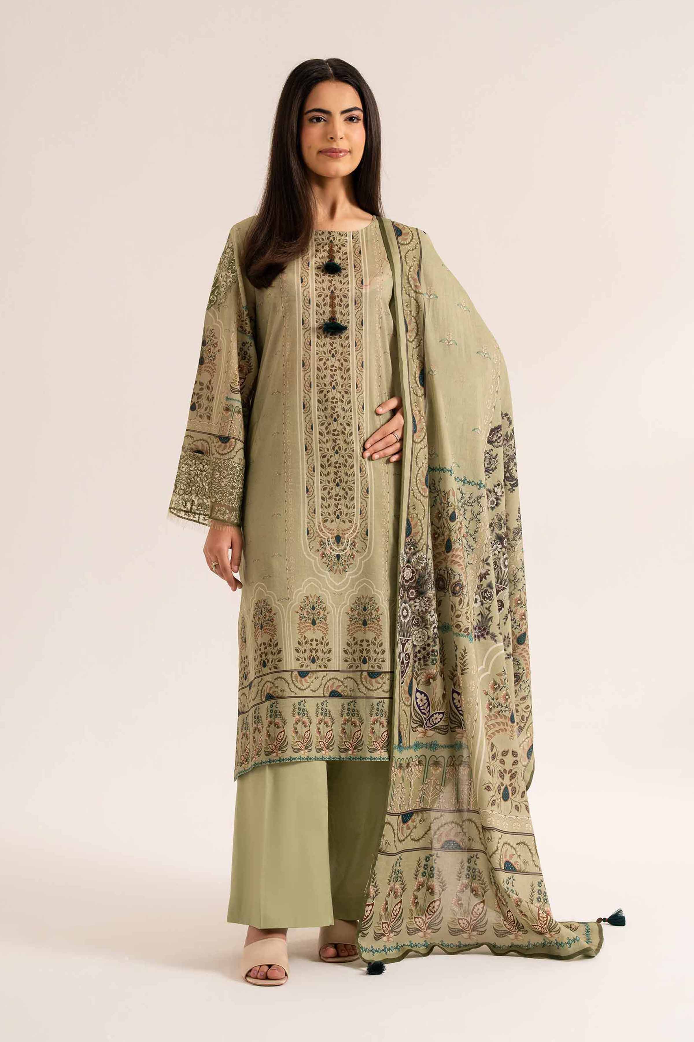 3 Piece - Digital Printed Embroidered Suit - 42501926 for Women - Unstitched Collection | Nishat | Shop Online