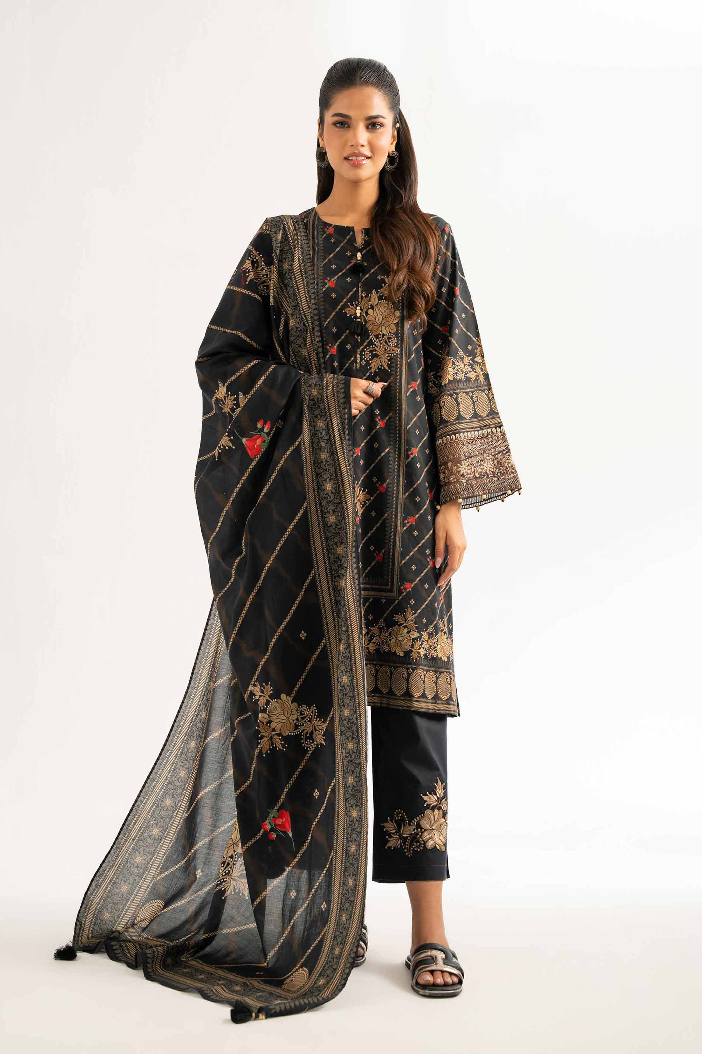 3 Piece - Digital Printed Embroidered Suit - 42501930 for Women - Unstitched Collection | Nishat | Shop Online