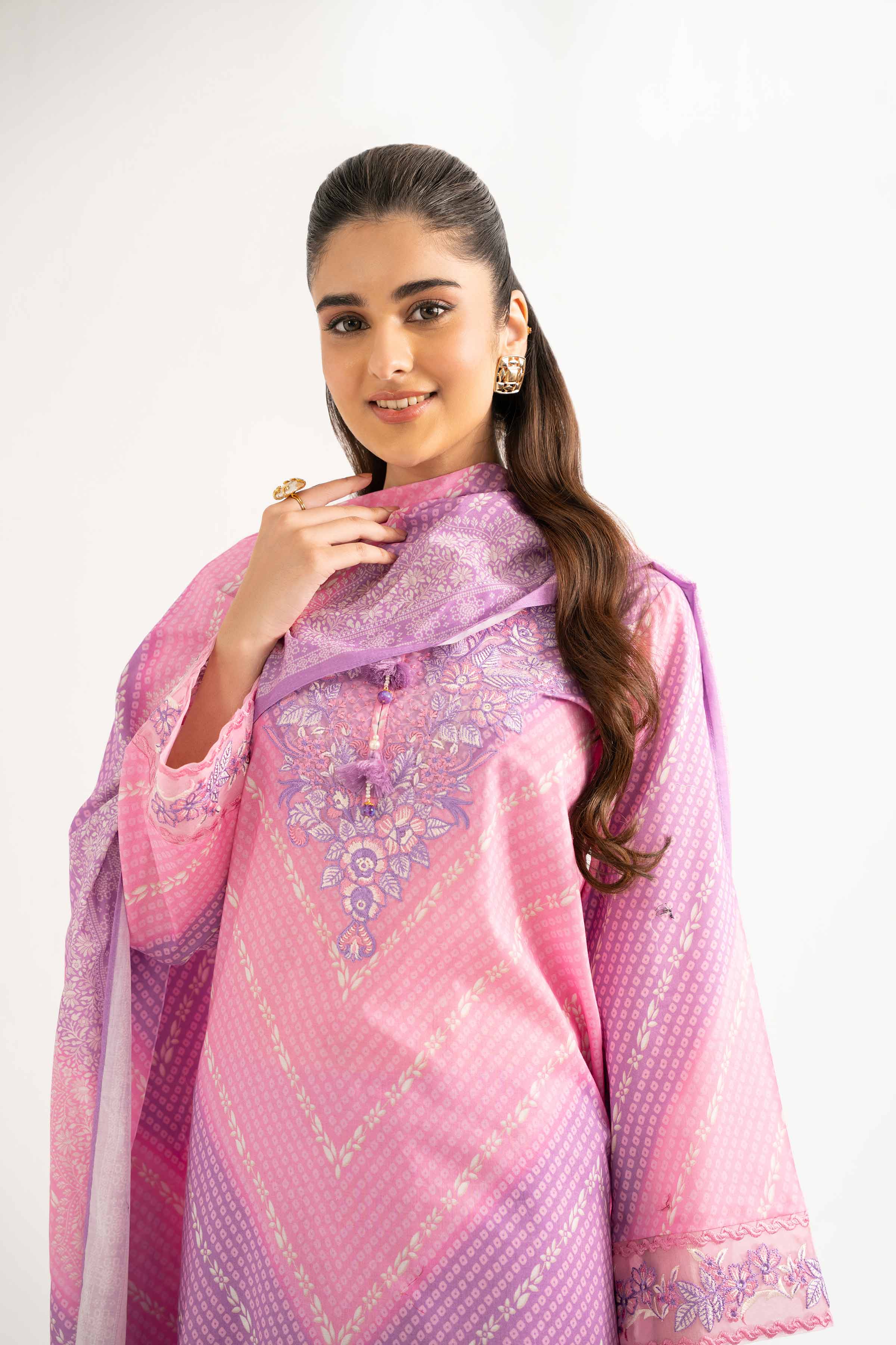 3 Piece - Digital Printed Embroidered Suit - 42501931 for Women - Unstitched Collection | Nishat | Shop Online